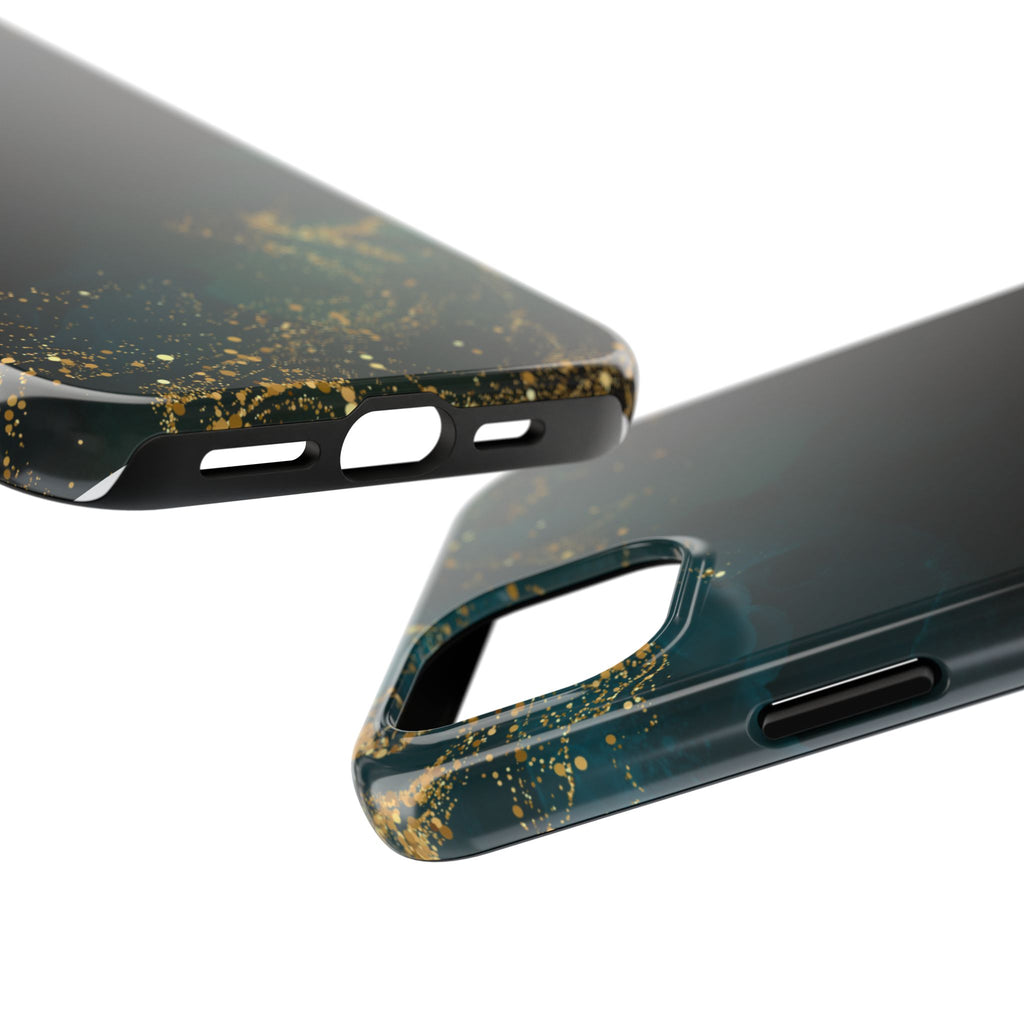 Tough Phone Case — Emerald Marble with Gold Flecks