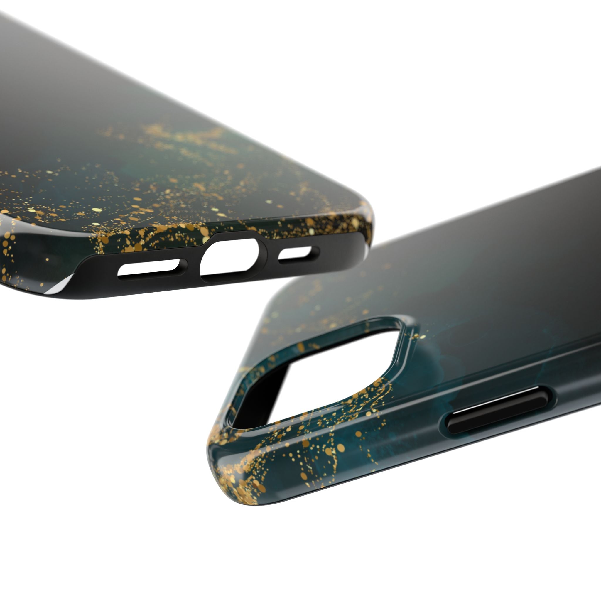 Tough Phone Case — Emerald Marble with Gold Flecks