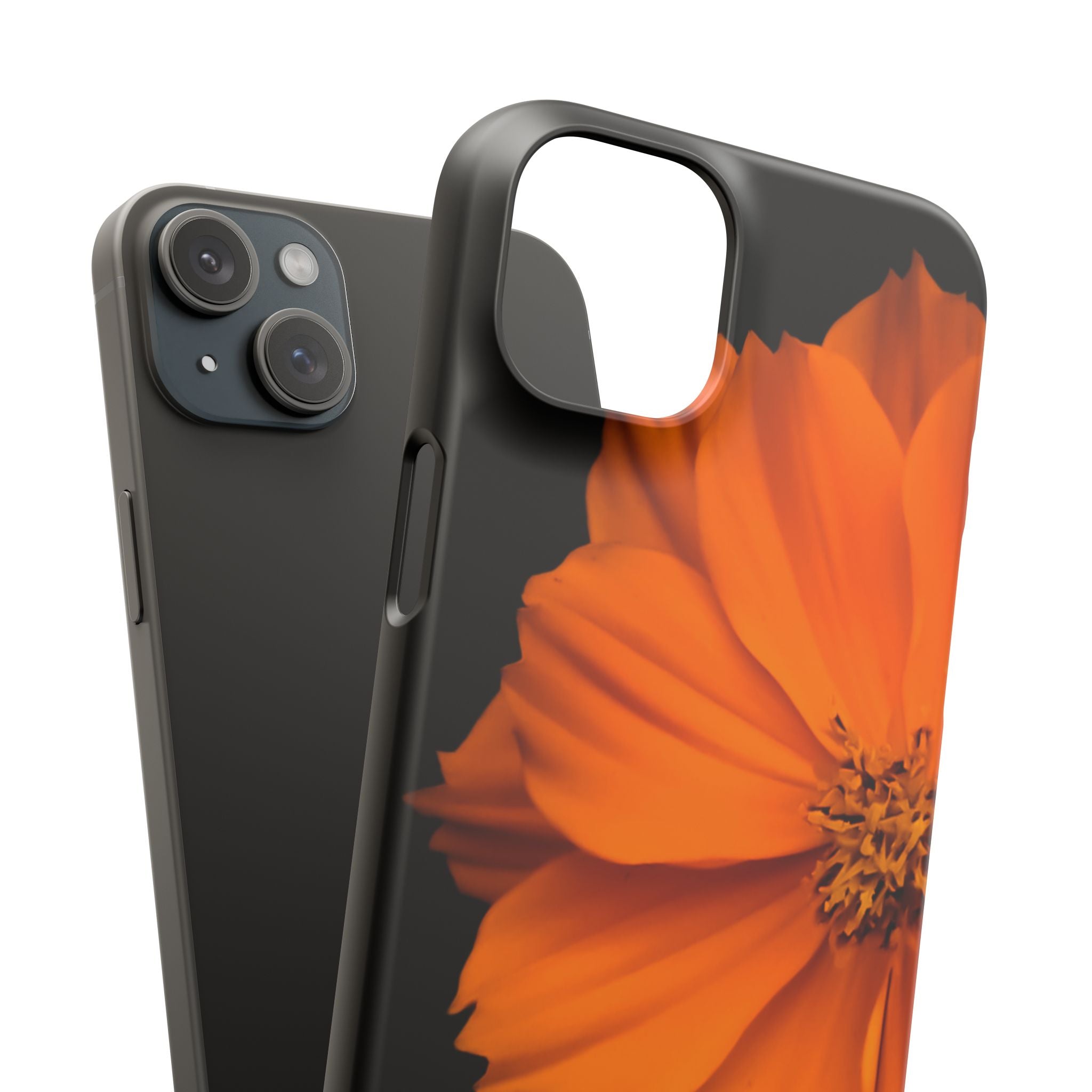 Phone Case - Orange Cosmos Floral Snap Case | Slim Protective Flower Design