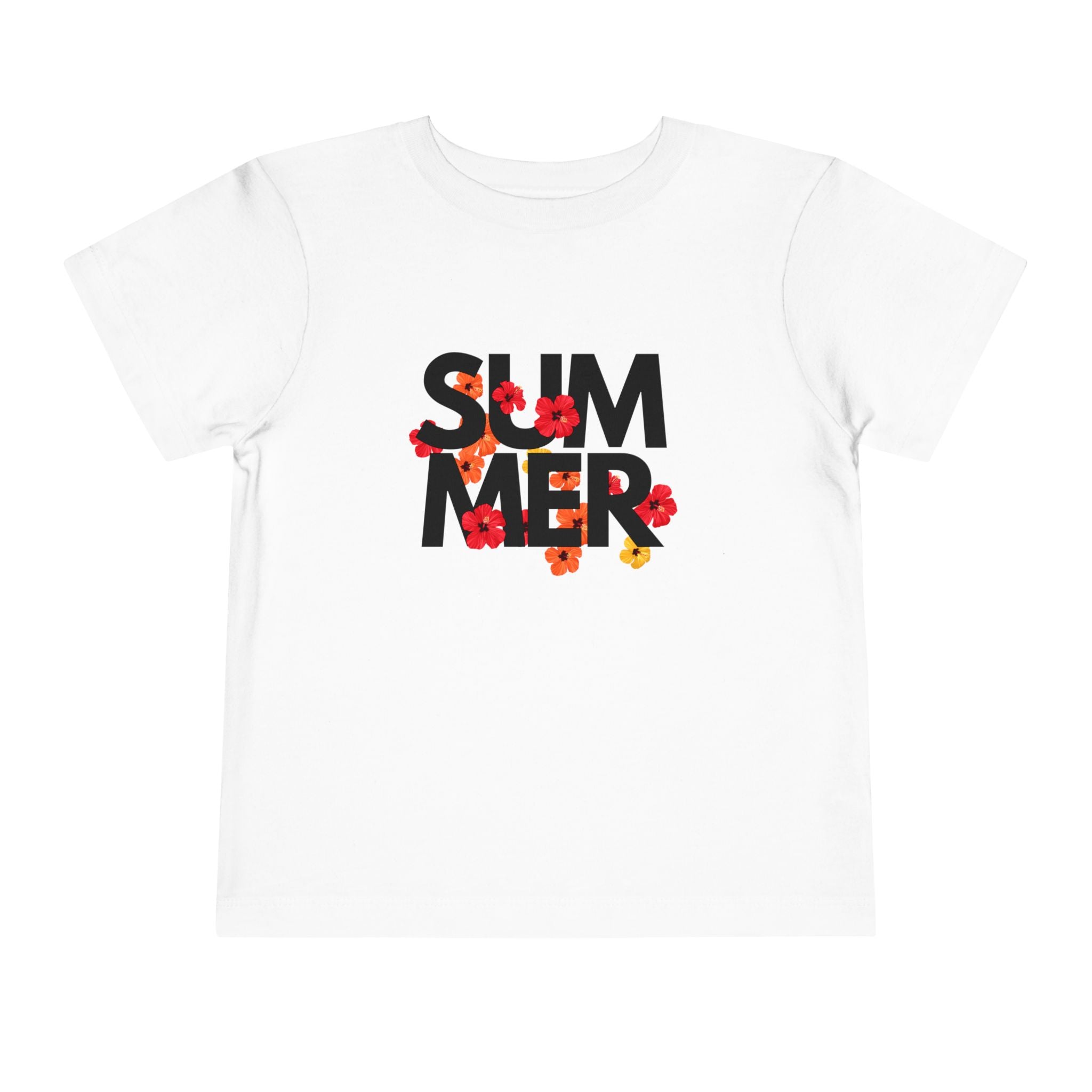 Toddler Tee - "SUMMER" Floral Letters Kids T‑Shirt