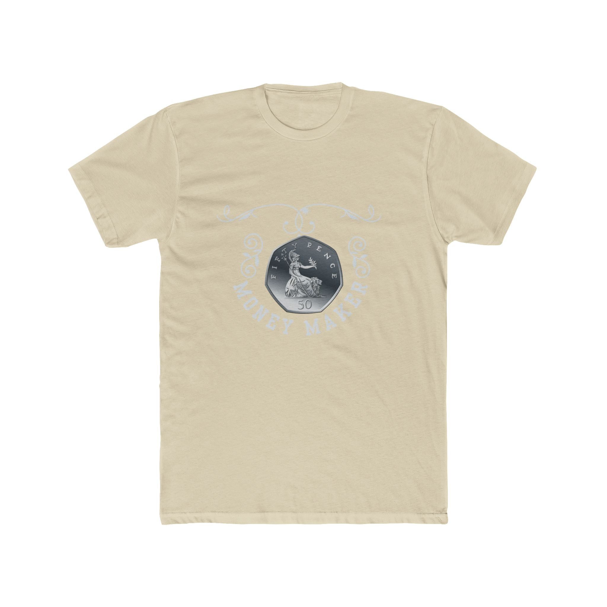 Unisex Crew Tee — ‘Money Makes the World Go Round’ Vintage Coin Graphic