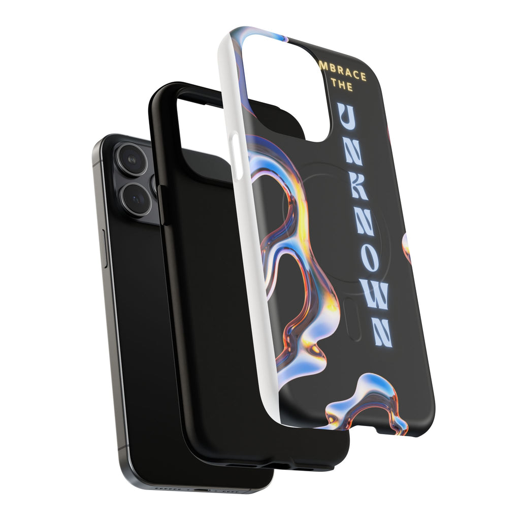 Tough Magnetic Case — "Embrace the Unknown" Black Iridescent Phone Cover