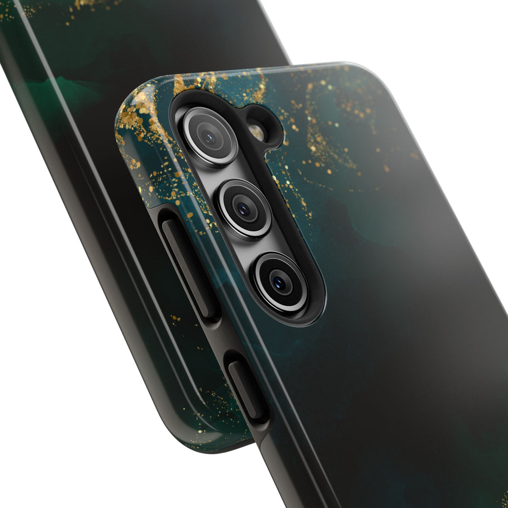 Tough Phone Case — Emerald Marble with Gold Flecks