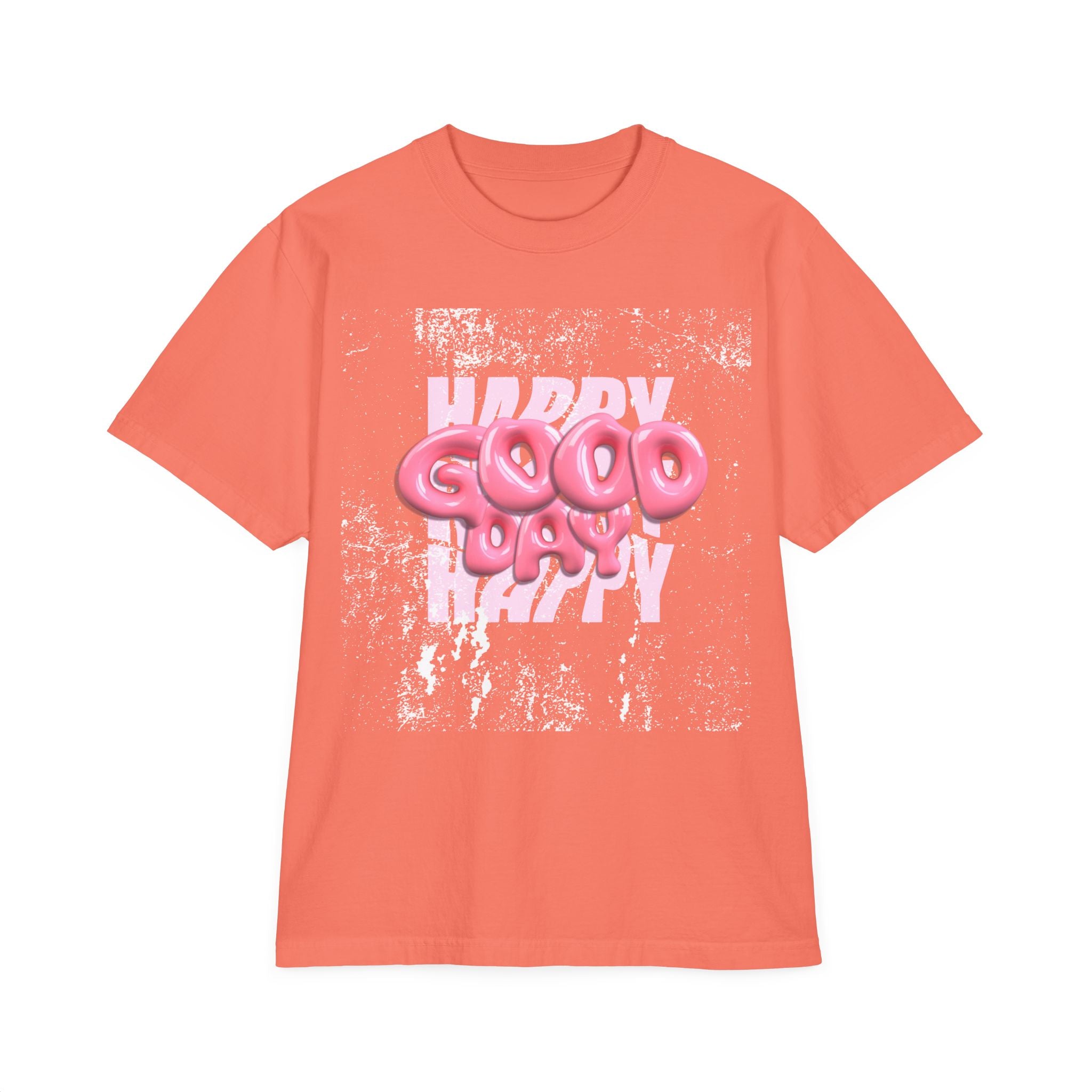 T-Shirt — Pink 'Good Day' Balloon Text Graphic Tee