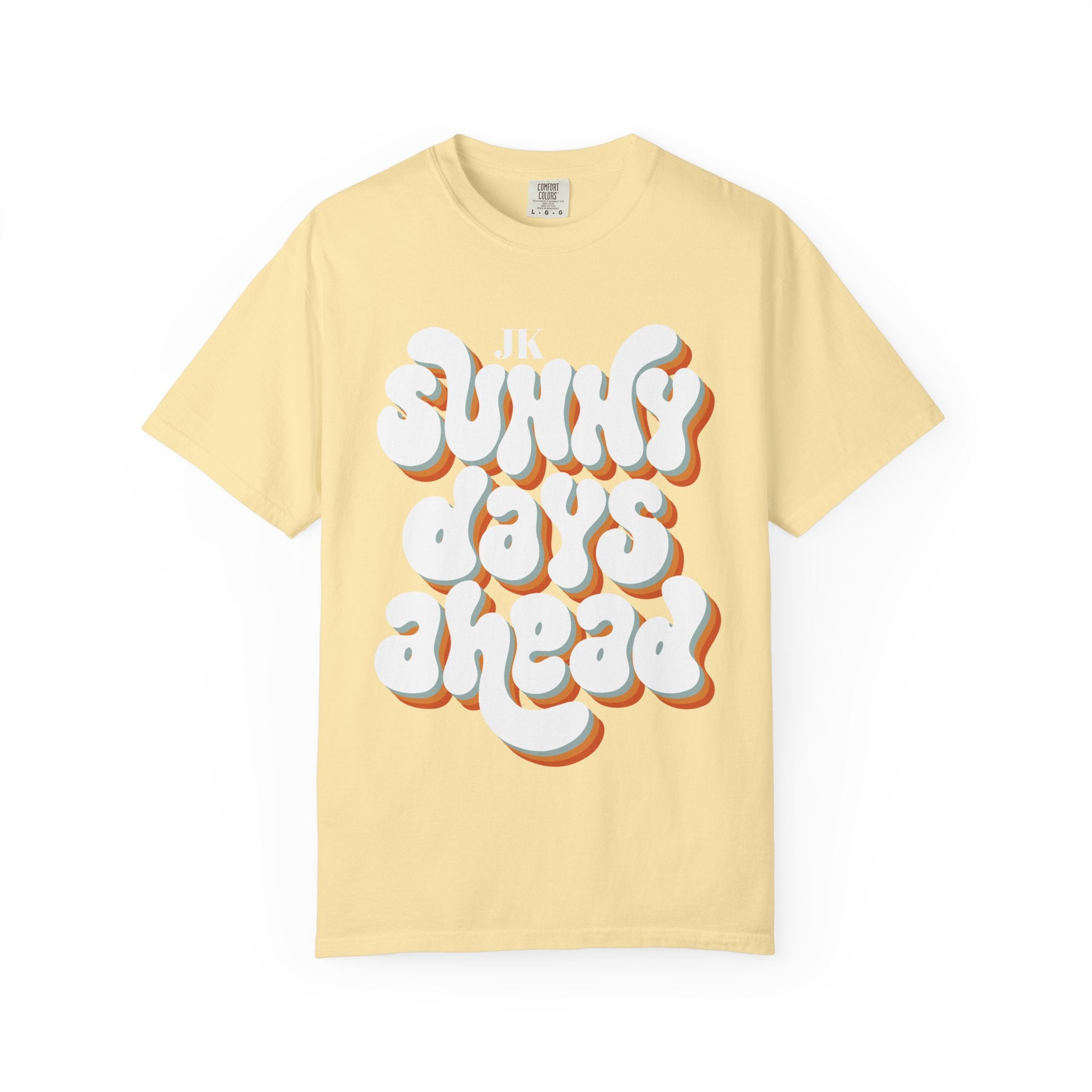 Unisex Sunny Days Ahead T-Shirt | Retro Bubble Letter Design