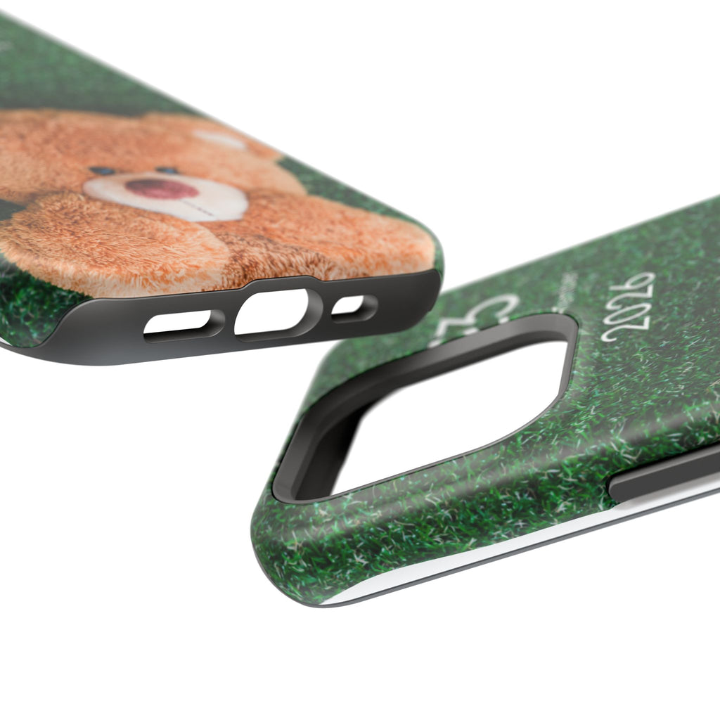 Teddy Bear Grass Phone Case — Cute Plush Toy Design Impact-Resistant Case