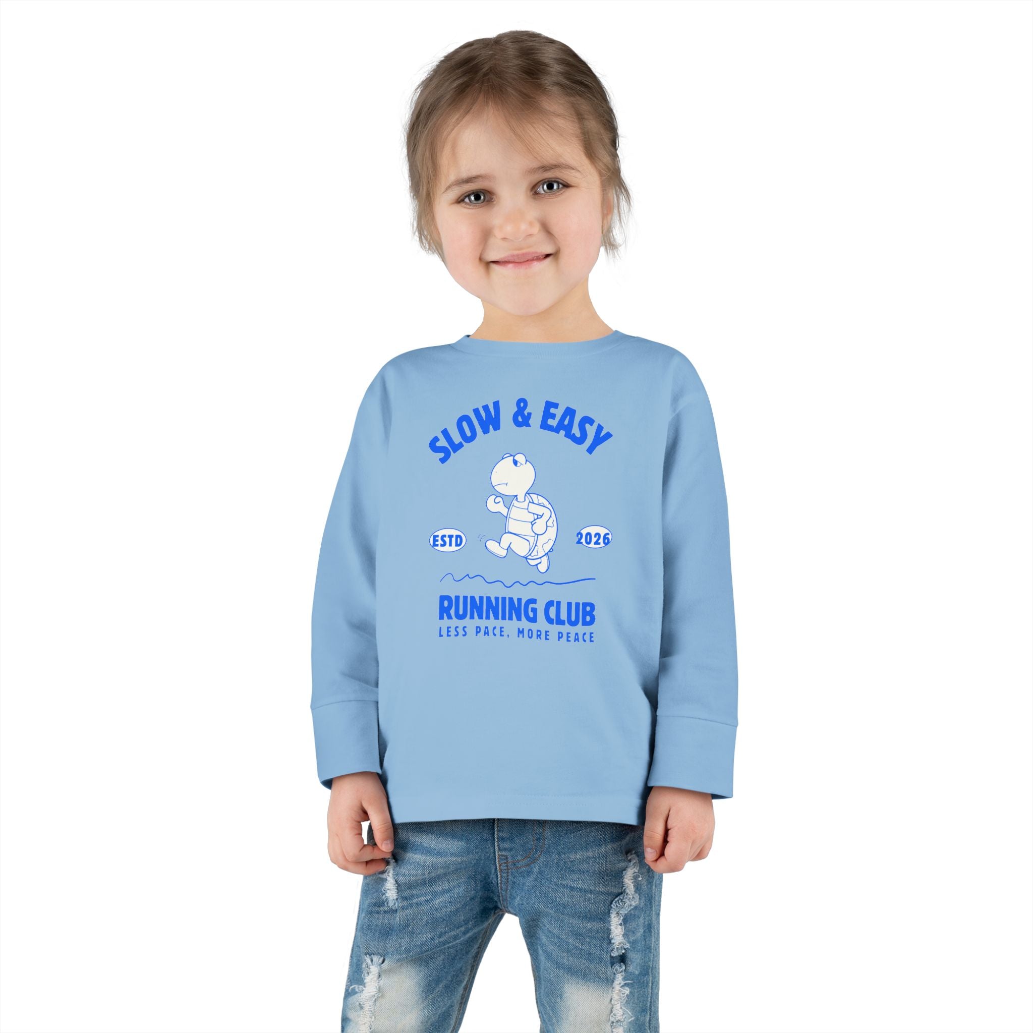 Slow & Easy Running Club Toddler Long Sleeve Tee