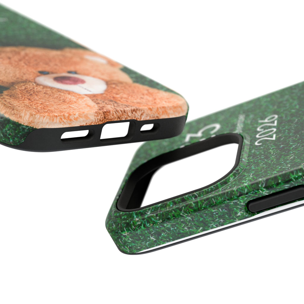 Teddy Bear Grass Phone Case — Cute Plush Toy Design Impact-Resistant Case
