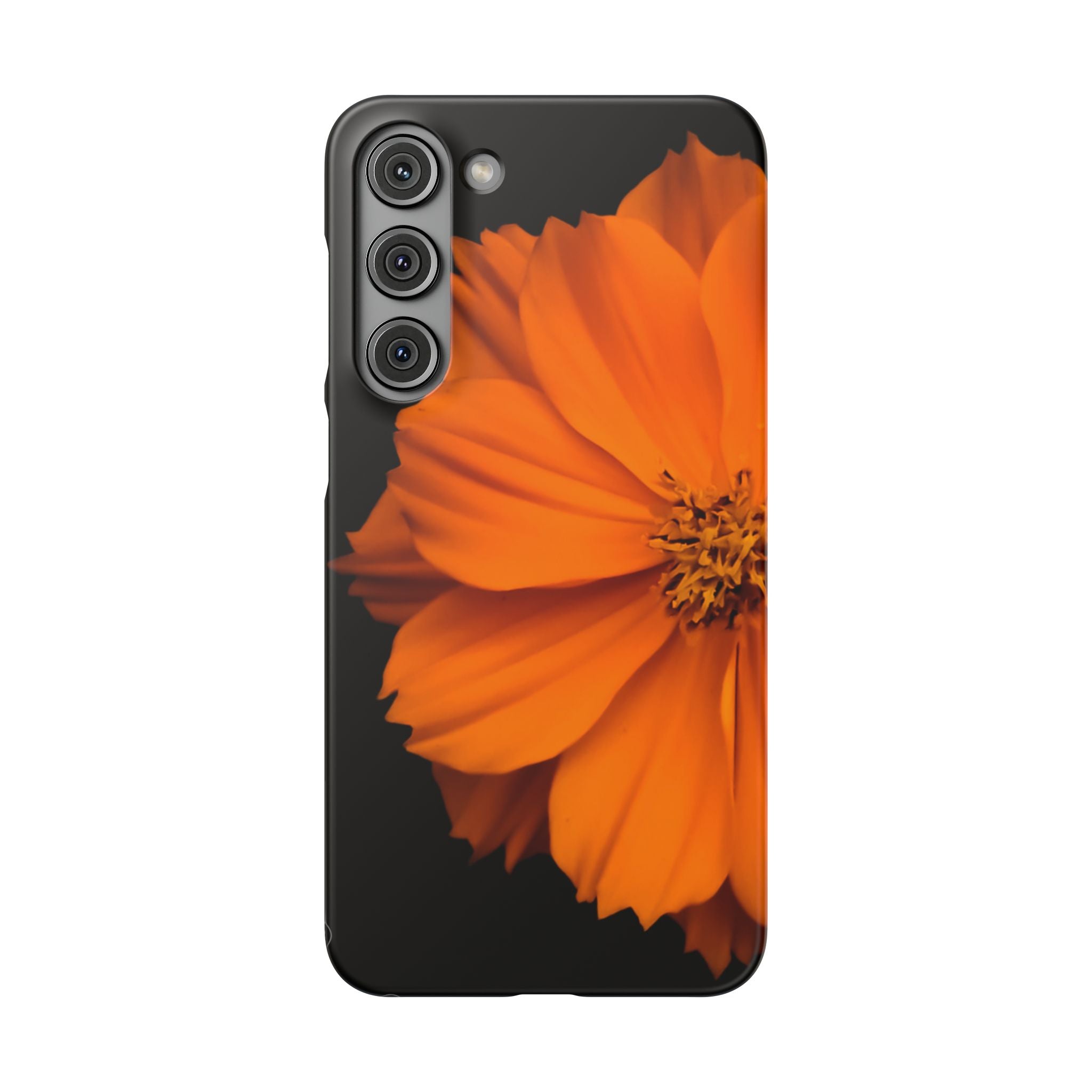 Phone Case - Orange Cosmos Floral Snap Case | Slim Protective Flower Design