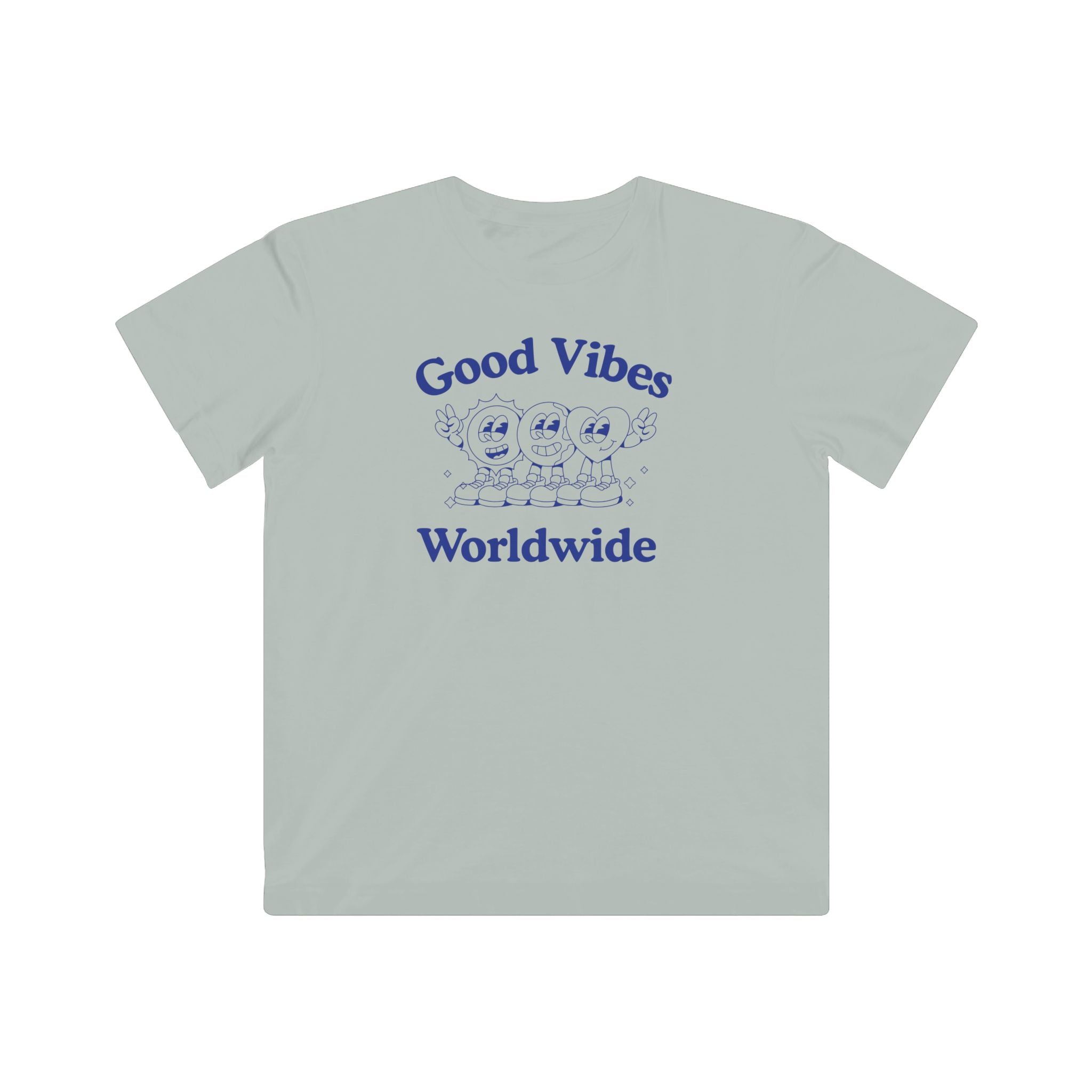 Kids "Good Vibes Worldwide" Tee — Cute Surfing Characters Children’s T-Shirt