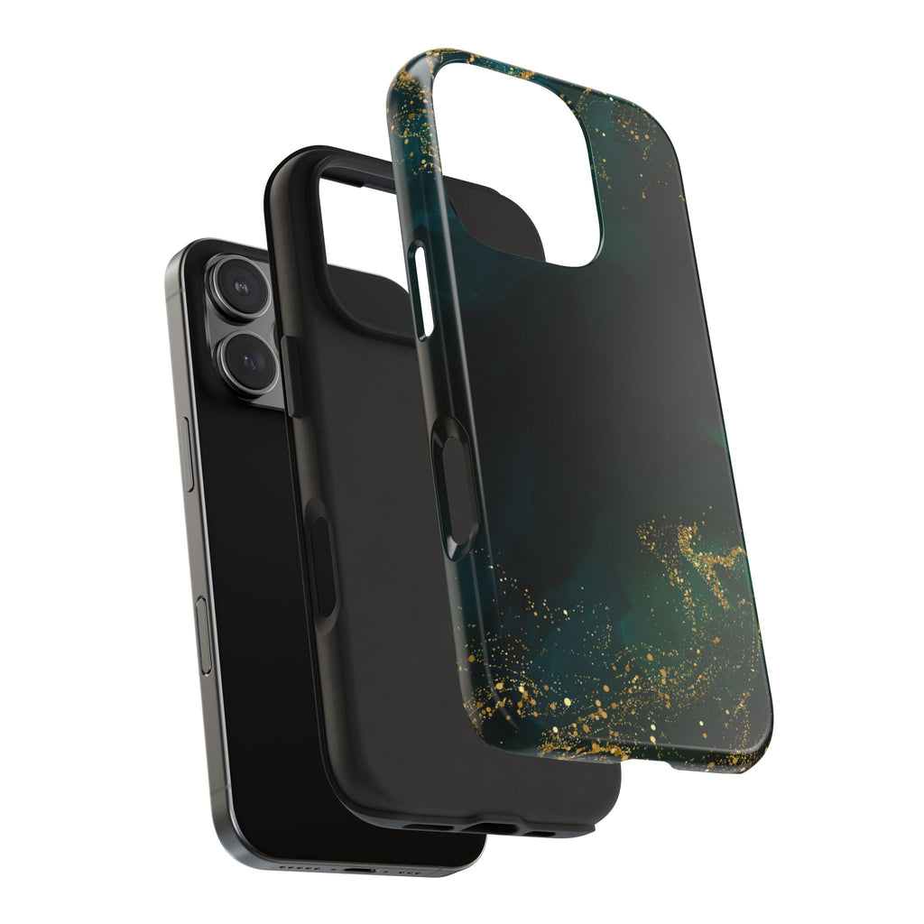 Tough Phone Case — Emerald Marble with Gold Flecks
