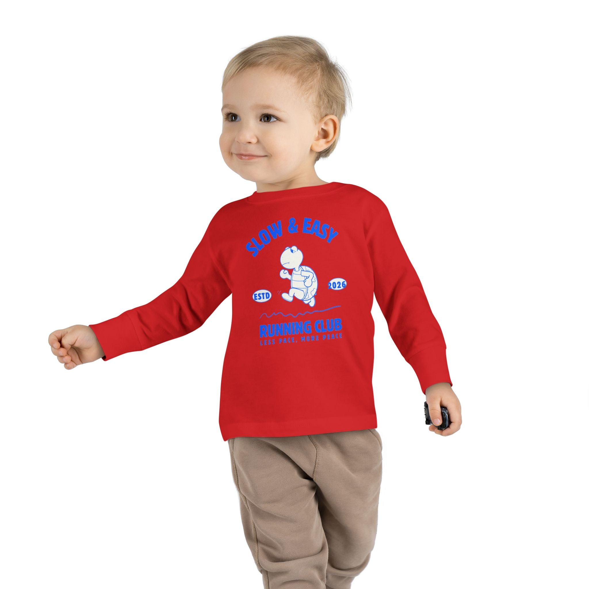Slow & Easy Running Club Toddler Long Sleeve Tee