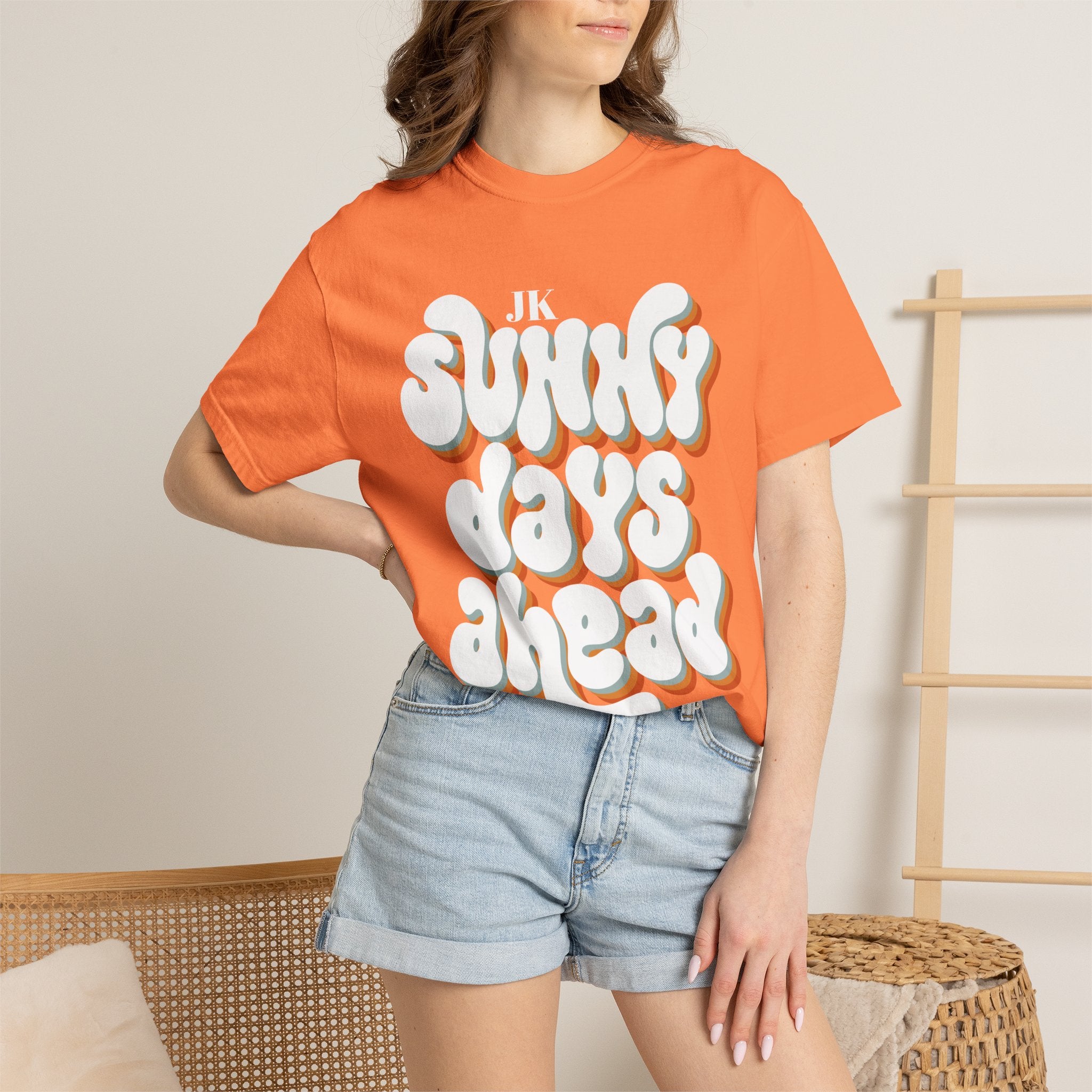 Unisex Sunny Days Ahead T-Shirt | Retro Bubble Letter Design