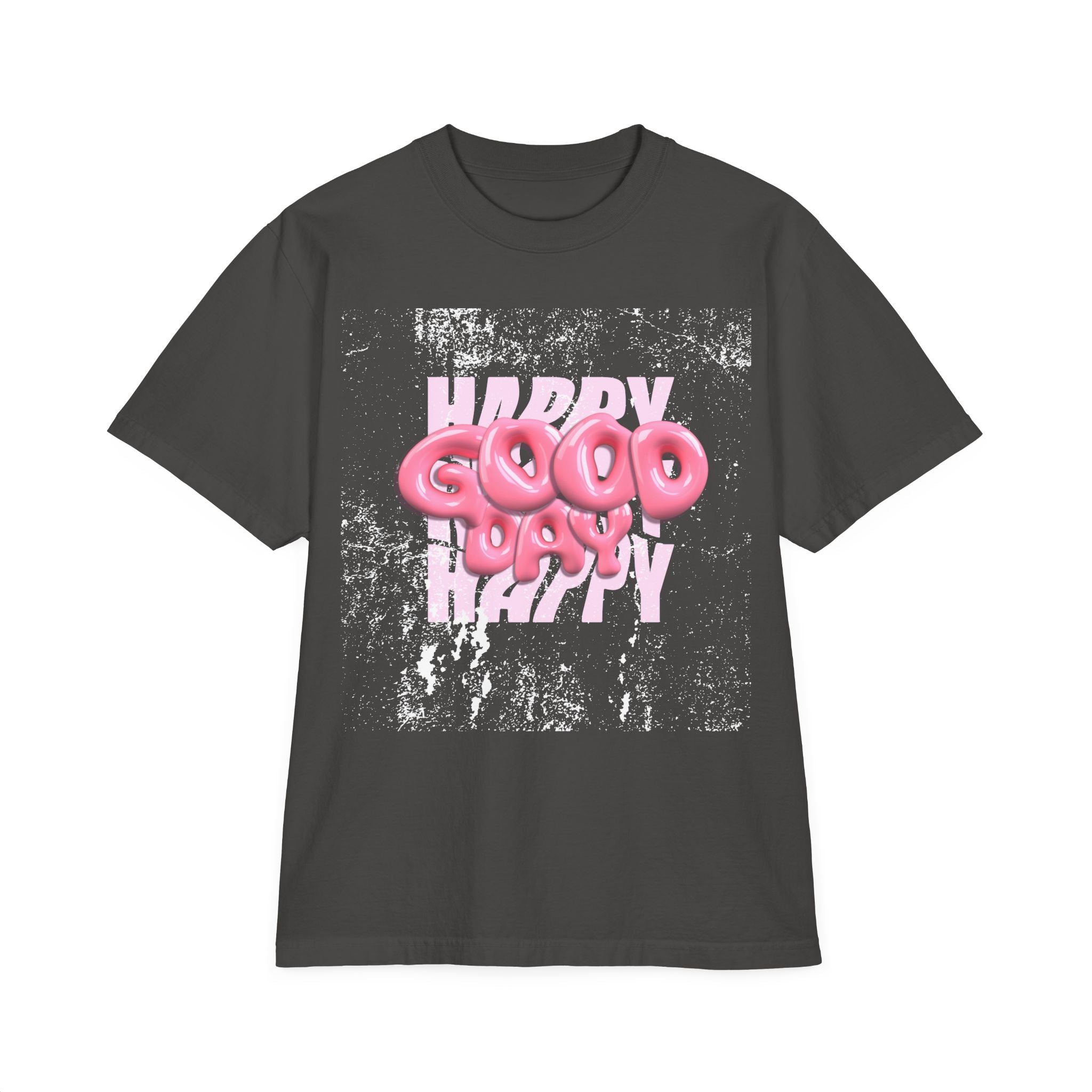 T-Shirt — Pink 'Good Day' Balloon Text Graphic Tee