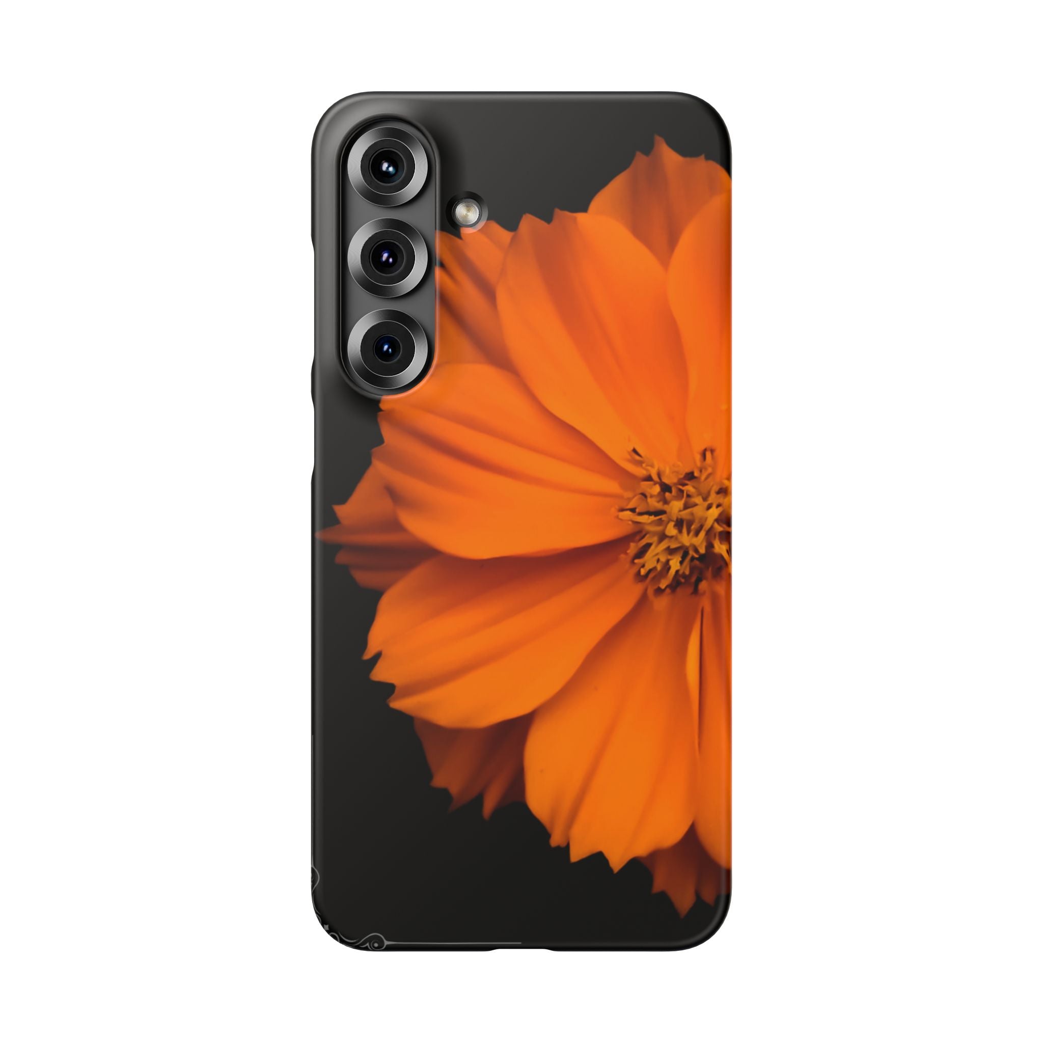 Phone Case - Orange Cosmos Floral Snap Case | Slim Protective Flower Design
