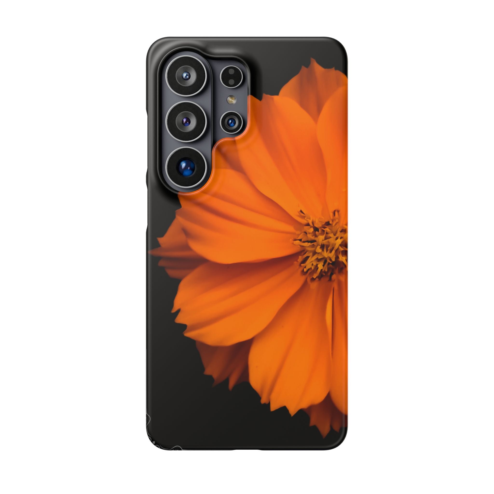 Phone Case - Orange Cosmos Floral Snap Case | Slim Protective Flower Design