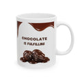 Chocolate Is A Hug Mug — Funny Chocolate Lover Ceramic Coffee Cup (11oz/15oz)