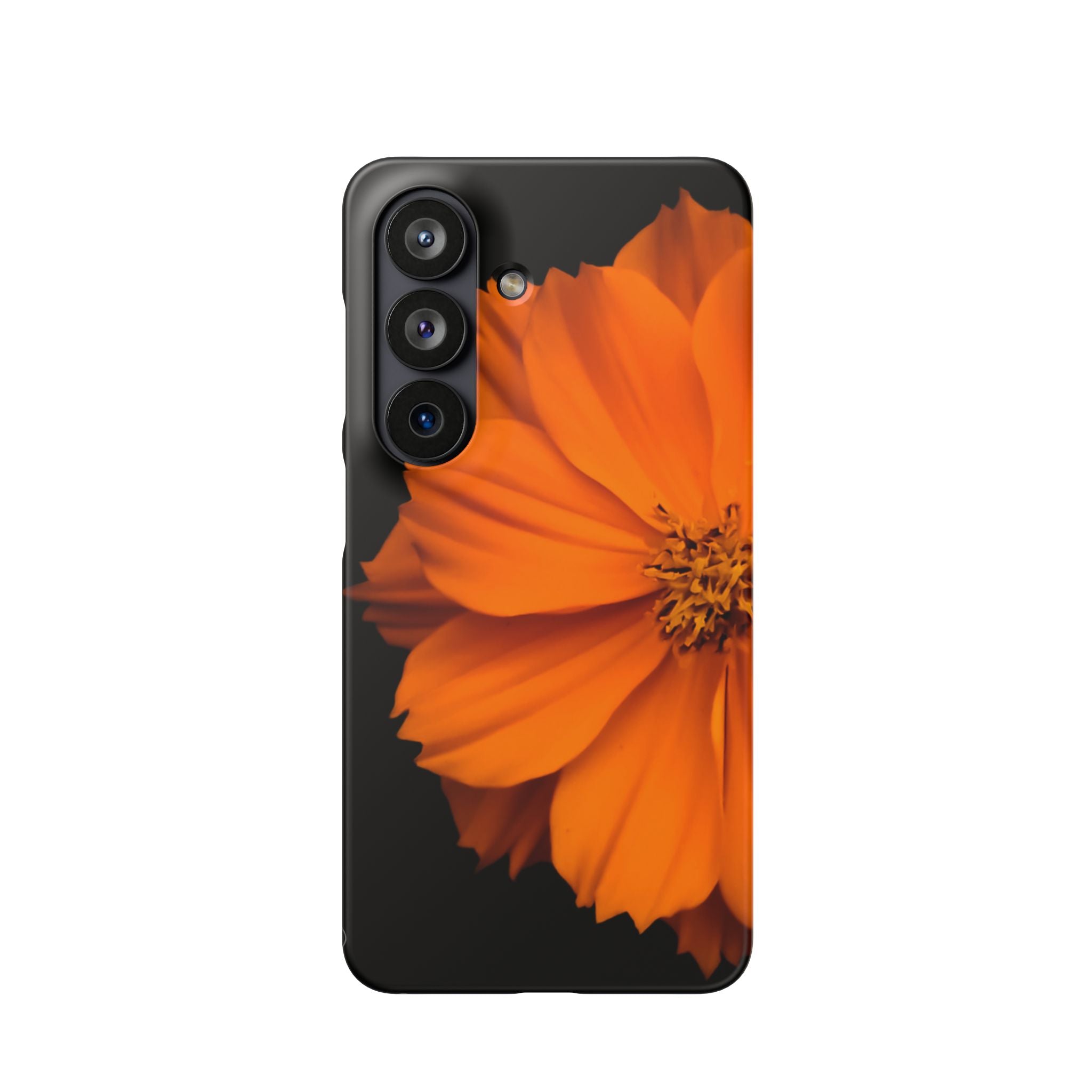 Phone Case - Orange Cosmos Floral Snap Case | Slim Protective Flower Design