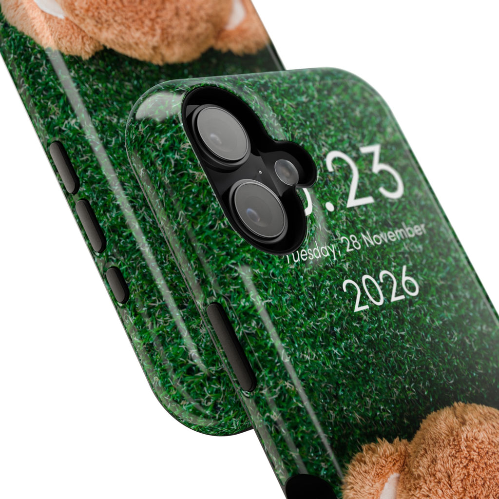 Teddy Bear Grass Phone Case — Cute Plush Toy Design Impact-Resistant Case