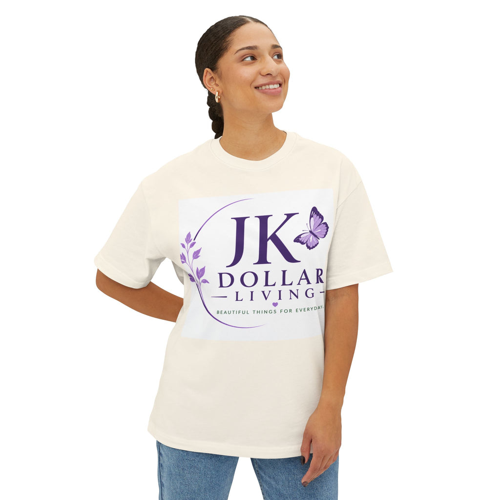 JK Dollar Living Logo Tee — Inspirational Butterfly Graphic T-Shirt