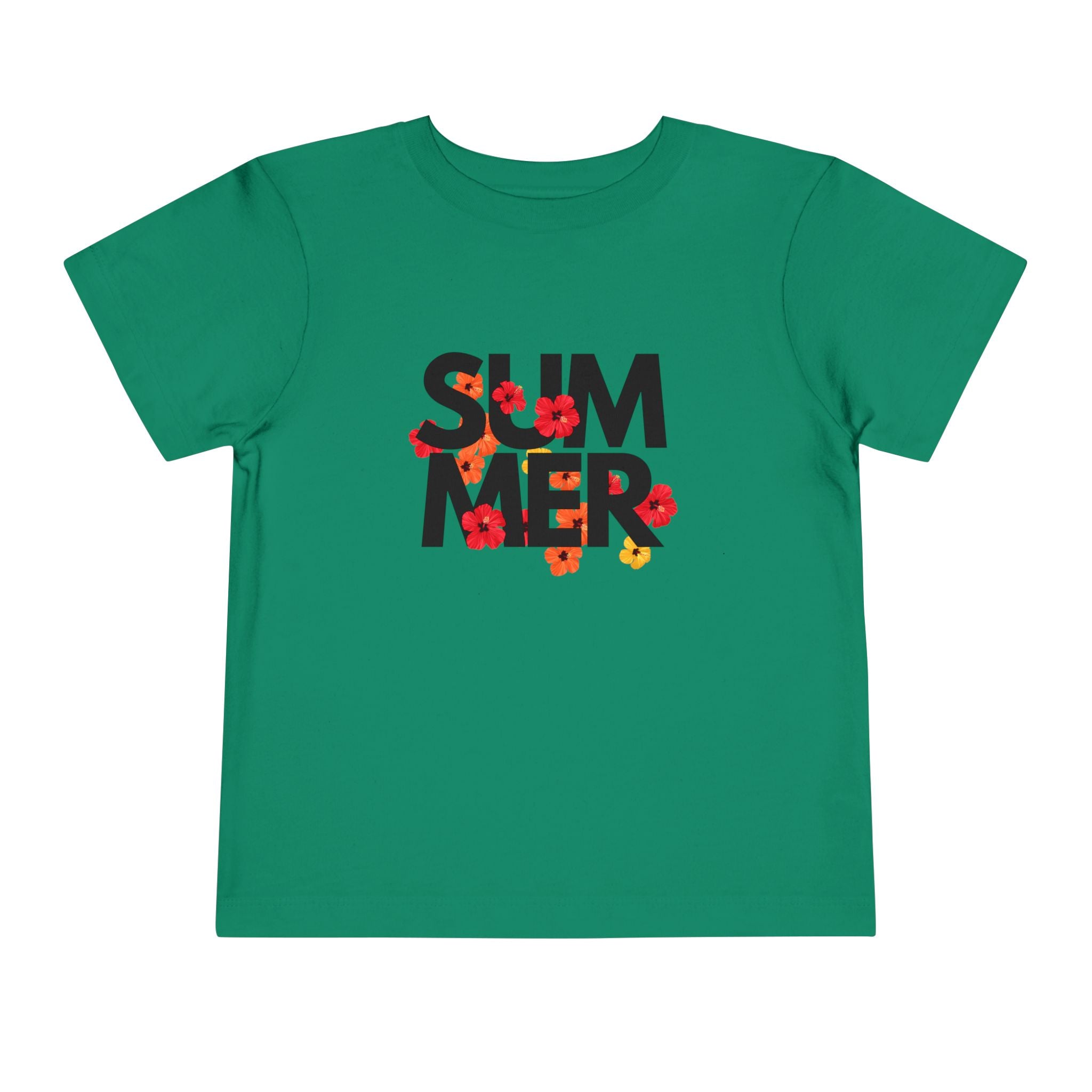 Toddler Tee - "SUMMER" Floral Letters Kids T‑Shirt