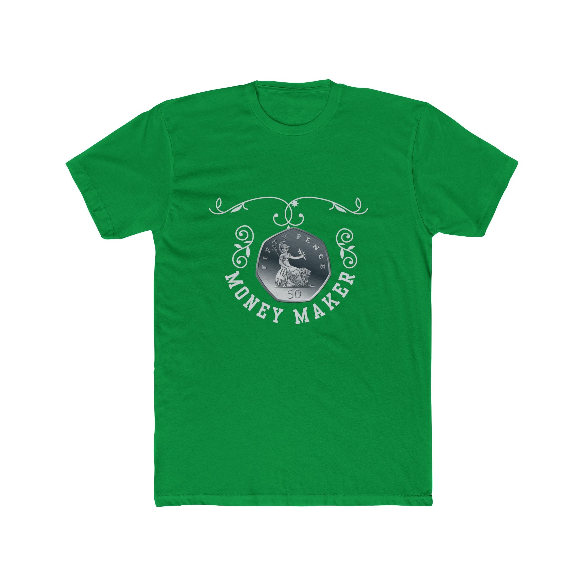 Unisex Crew Tee — ‘Money Makes the World Go Round’ Vintage Coin Graphic