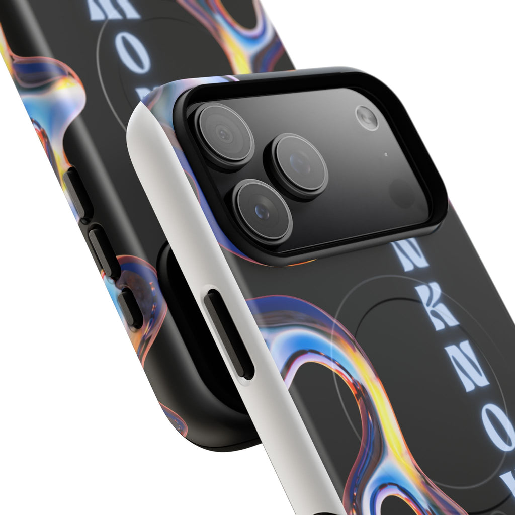 Tough Magnetic Case — "Embrace the Unknown" Black Iridescent Phone Cover