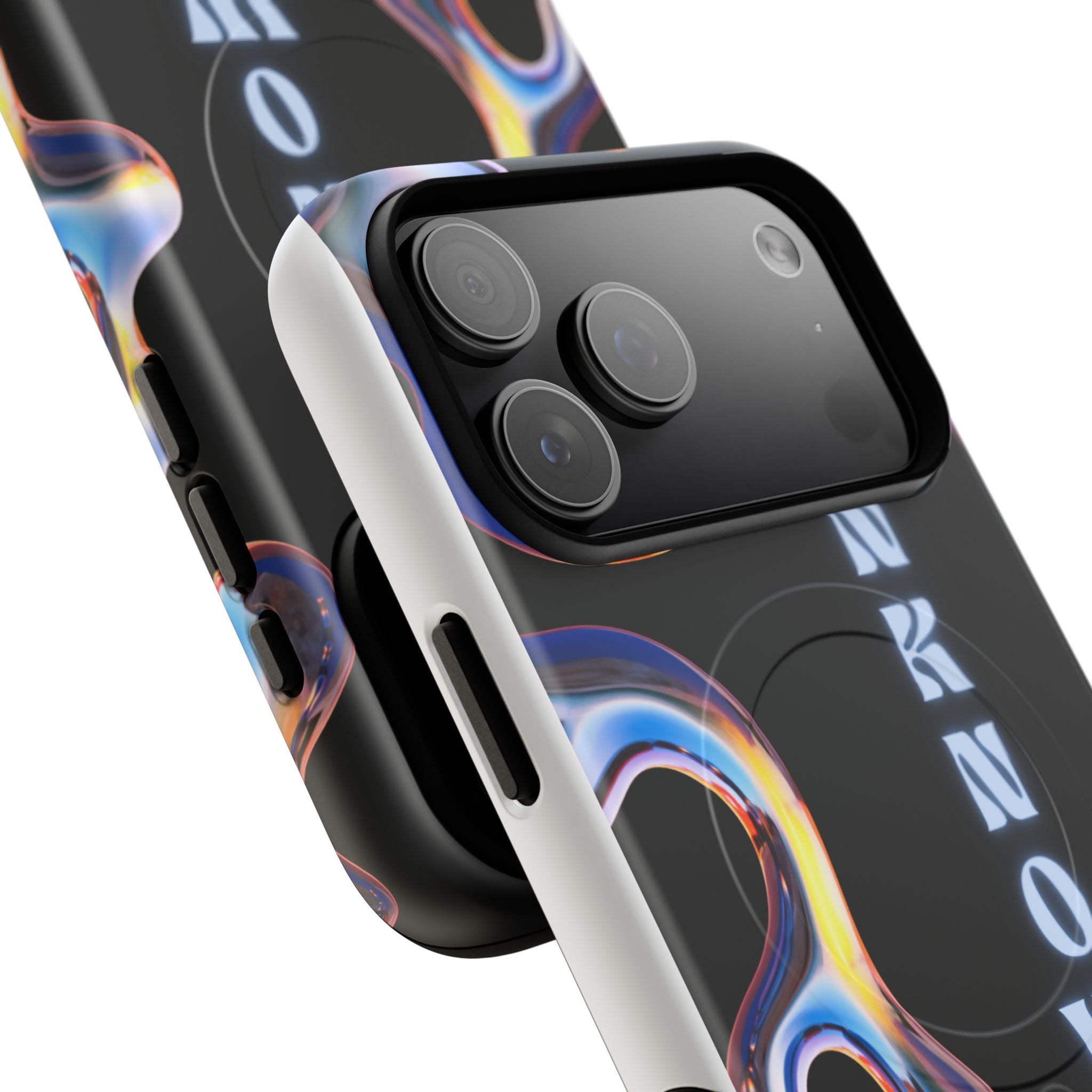 Tough Magnetic Case — "Embrace the Unknown" Black Iridescent Phone Cover