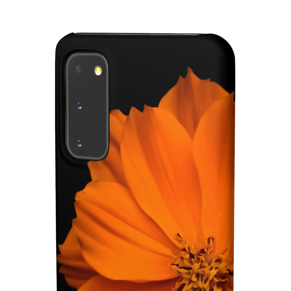 Phone Case - Orange Cosmos Floral Snap Case | Slim Protective Flower Design