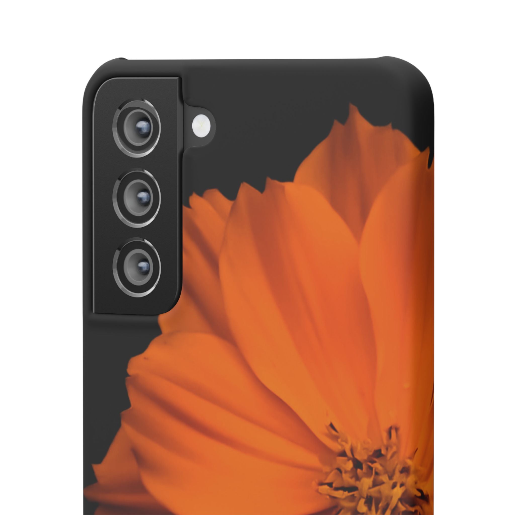 Phone Case - Orange Cosmos Floral Snap Case | Slim Protective Flower Design