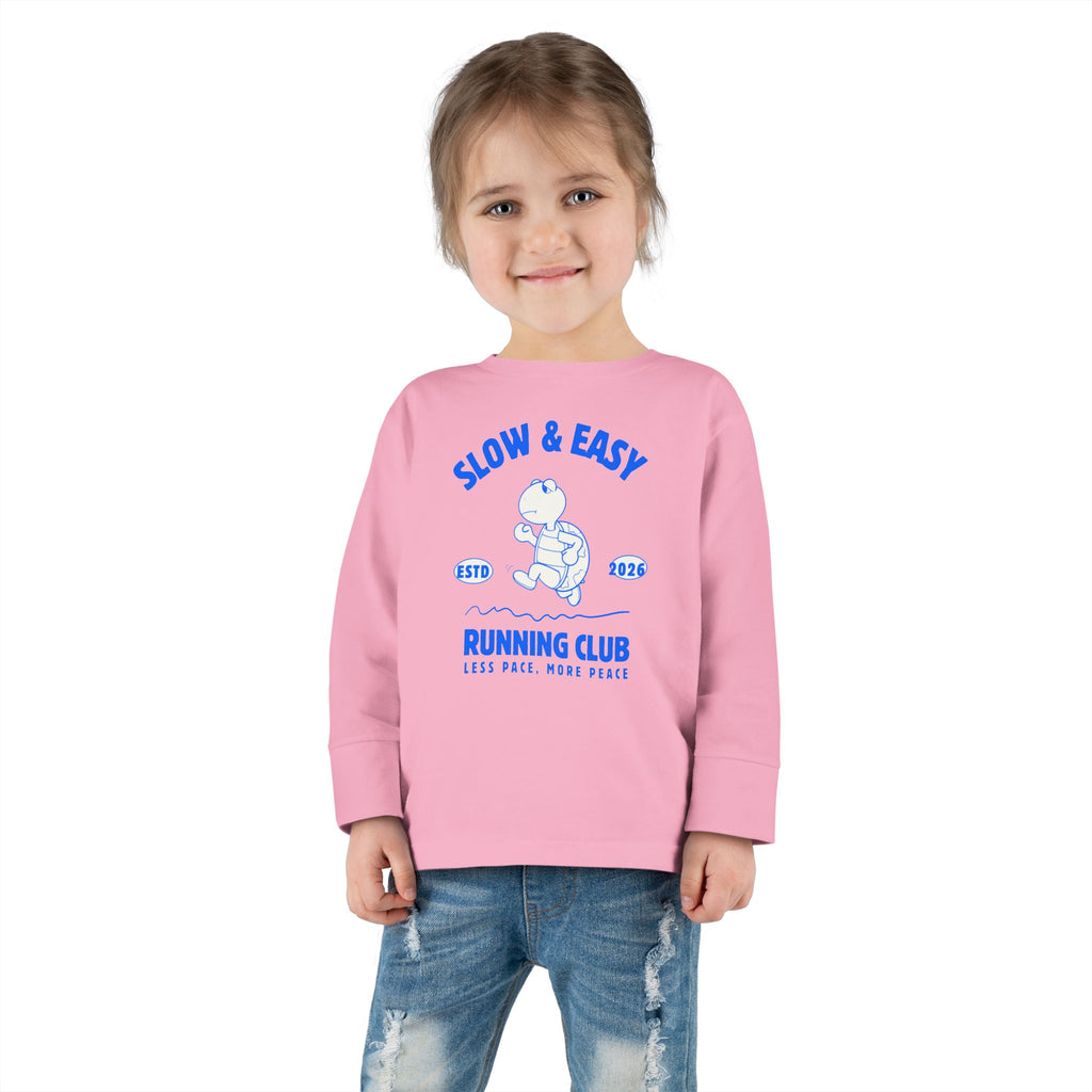 Slow & Easy Running Club Toddler Long Sleeve Tee