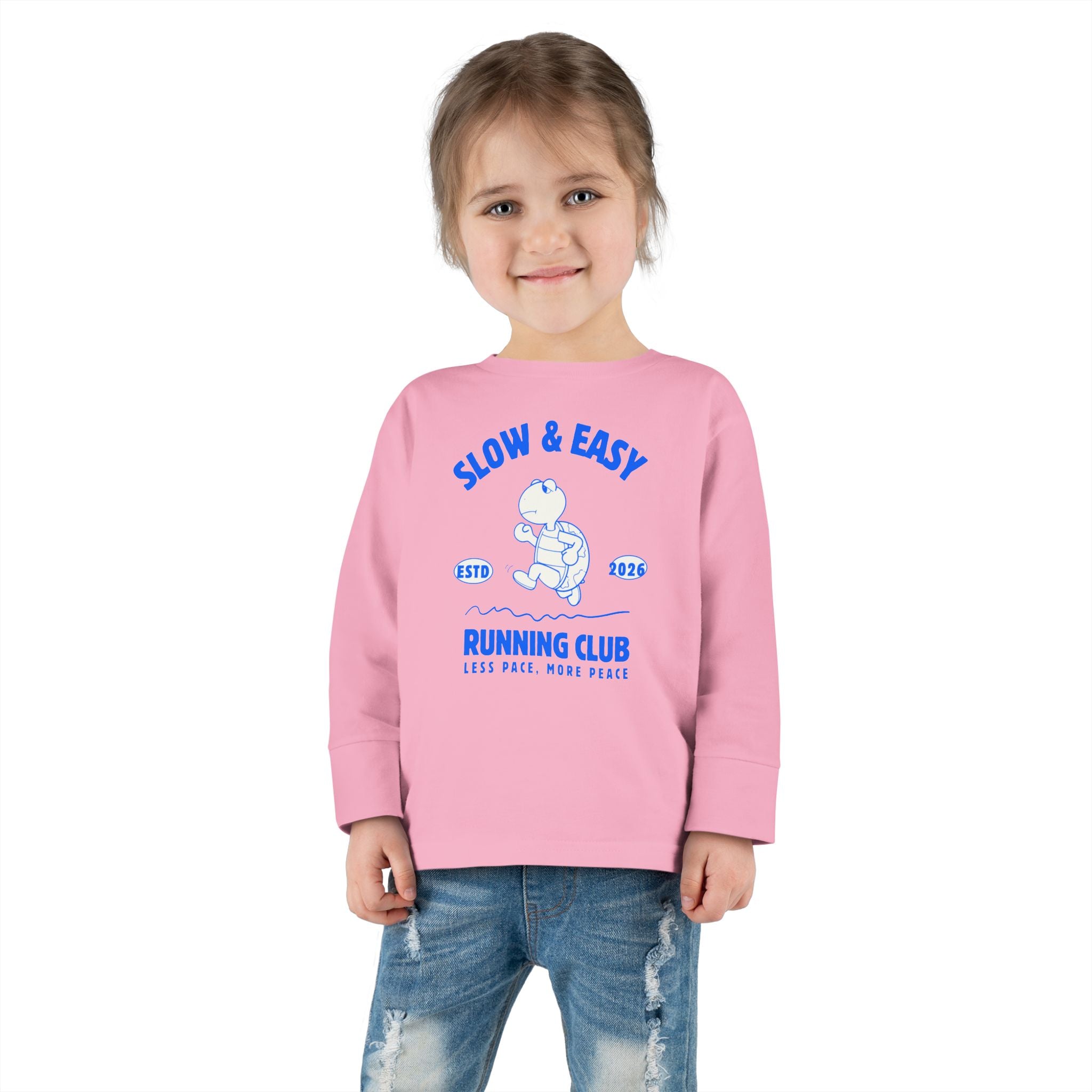 Slow & Easy Running Club Toddler Long Sleeve Tee