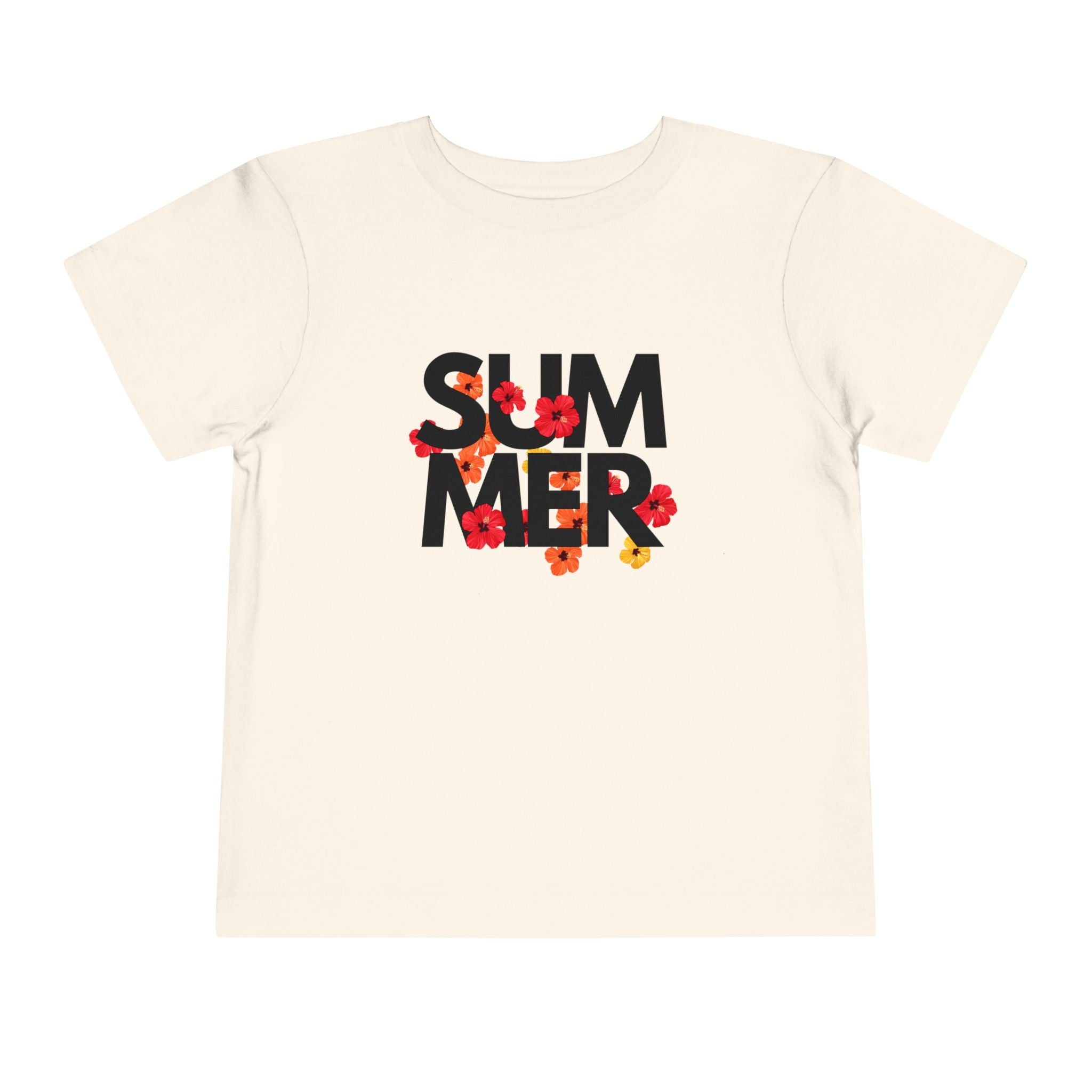 Toddler Tee - "SUMMER" Floral Letters Kids T‑Shirt