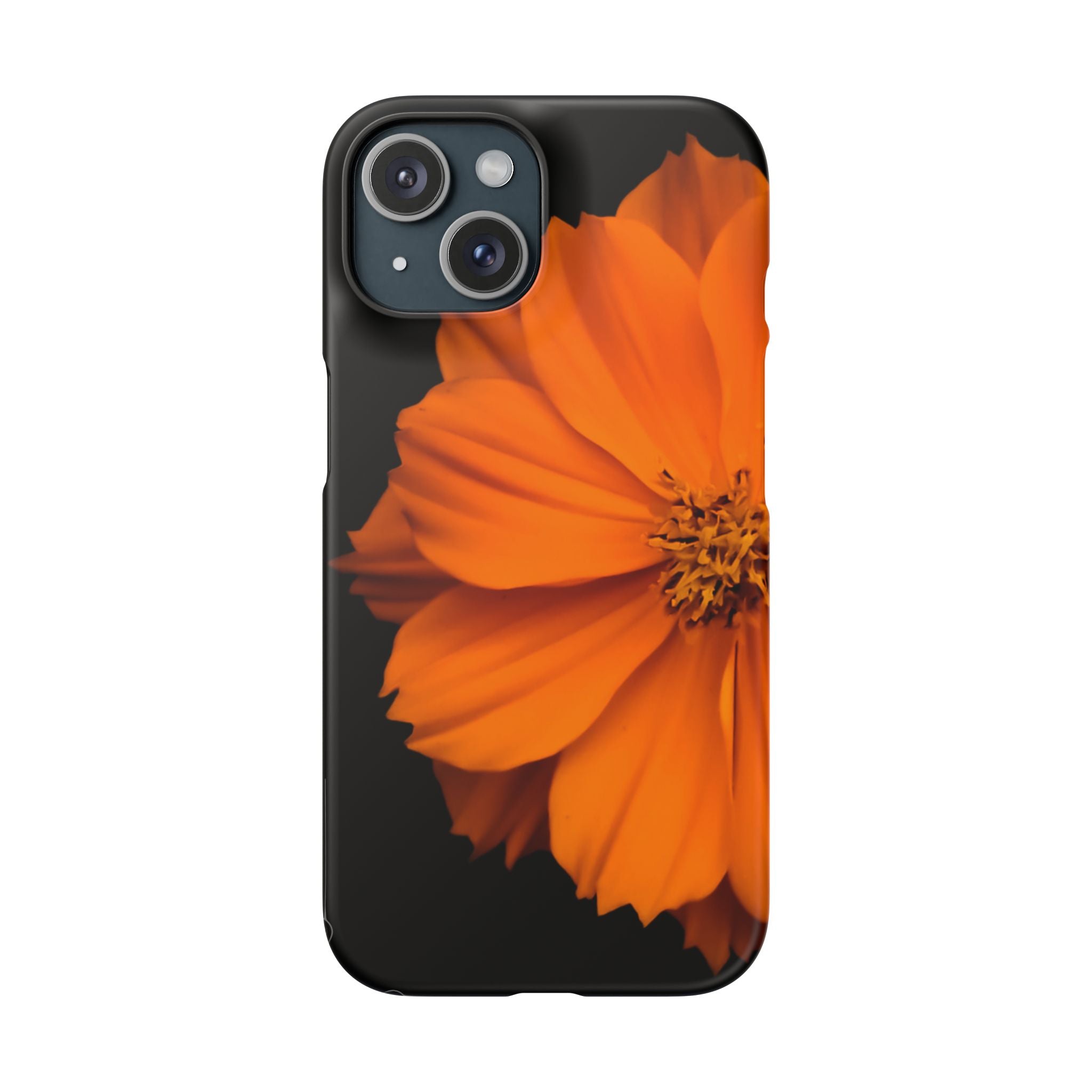 Phone Case - Orange Cosmos Floral Snap Case | Slim Protective Flower Design