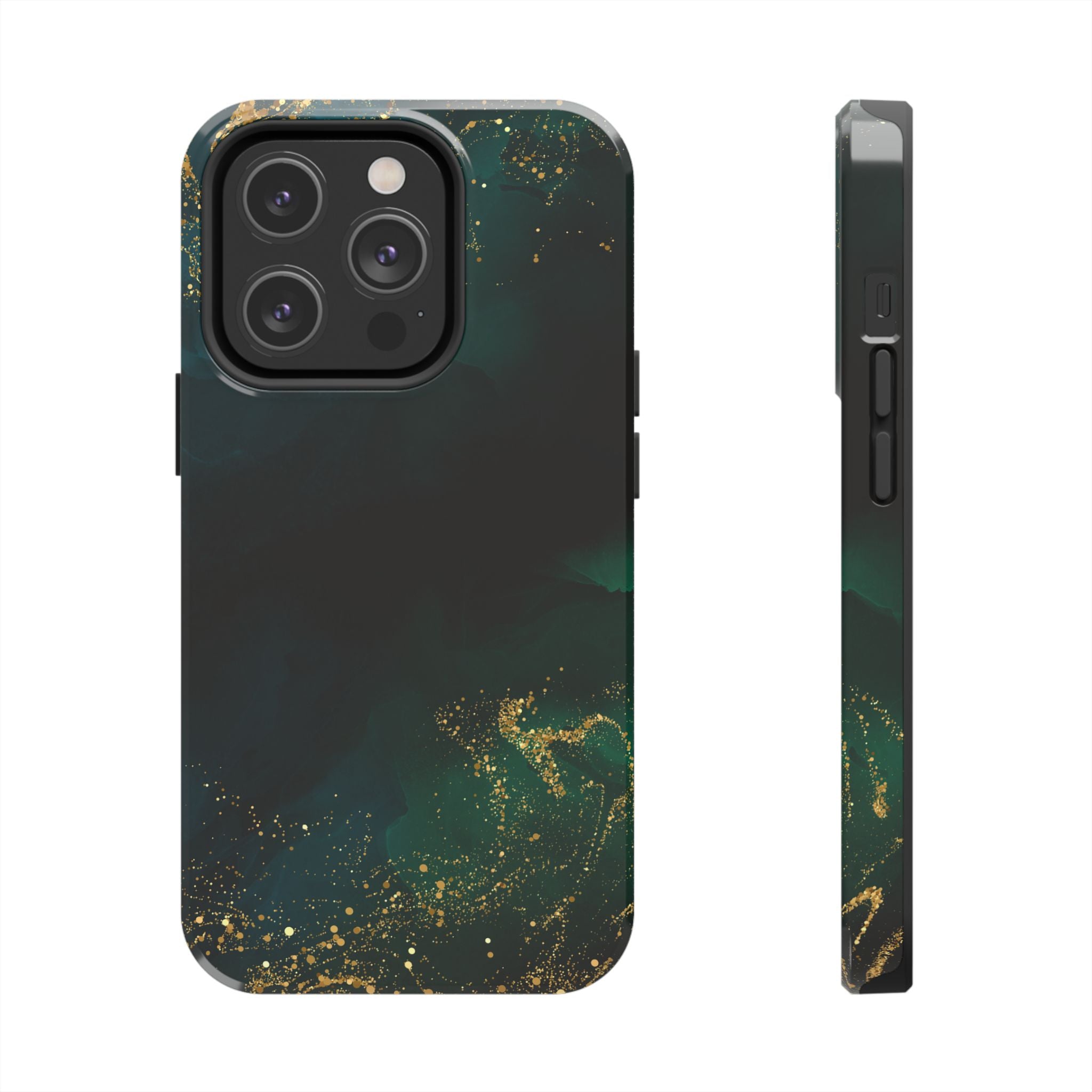 Tough Phone Case — Emerald Marble with Gold Flecks