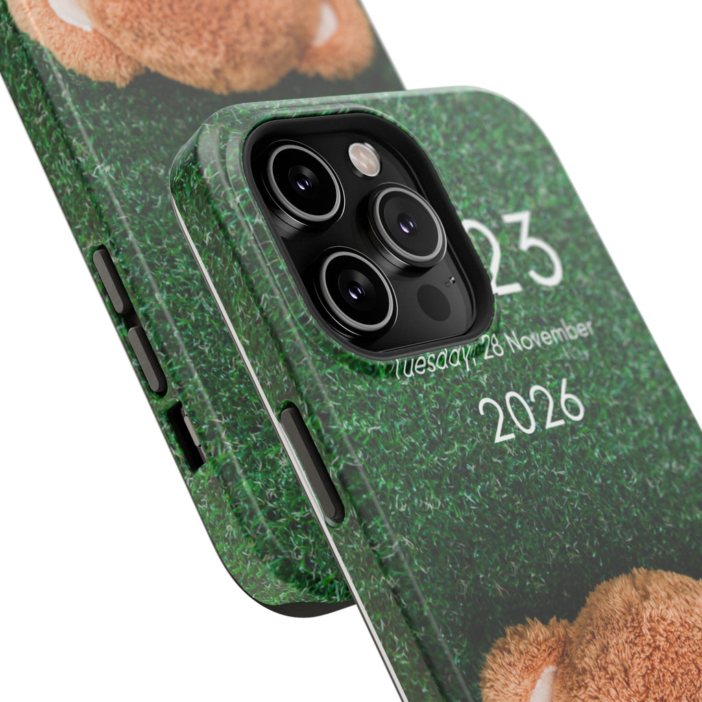 Teddy Bear Grass Phone Case — Cute Plush Toy Design Impact-Resistant Case