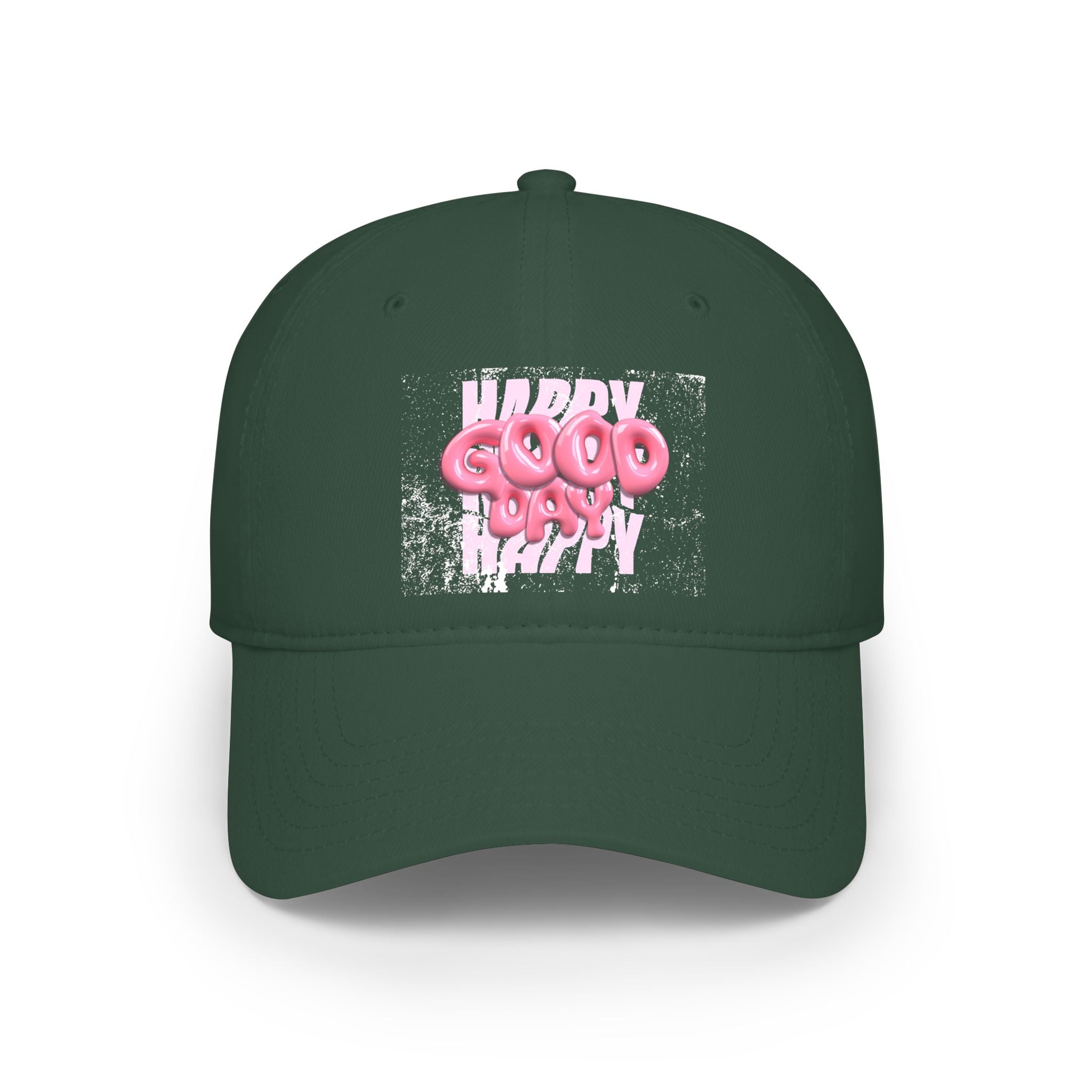 Unisex Happy Good Day Pink Bubble Graphic Baseball Cap