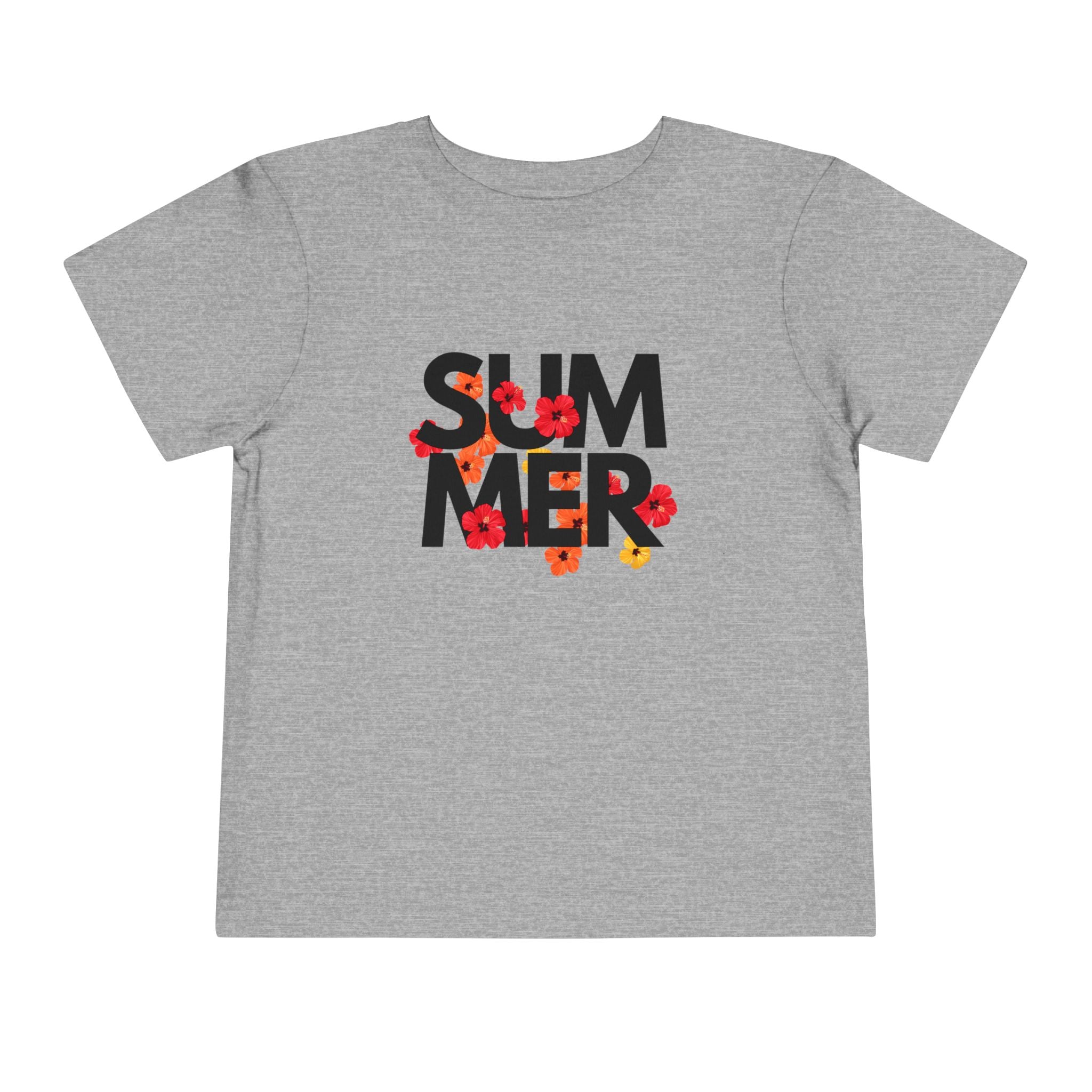 Toddler Tee - "SUMMER" Floral Letters Kids T‑Shirt