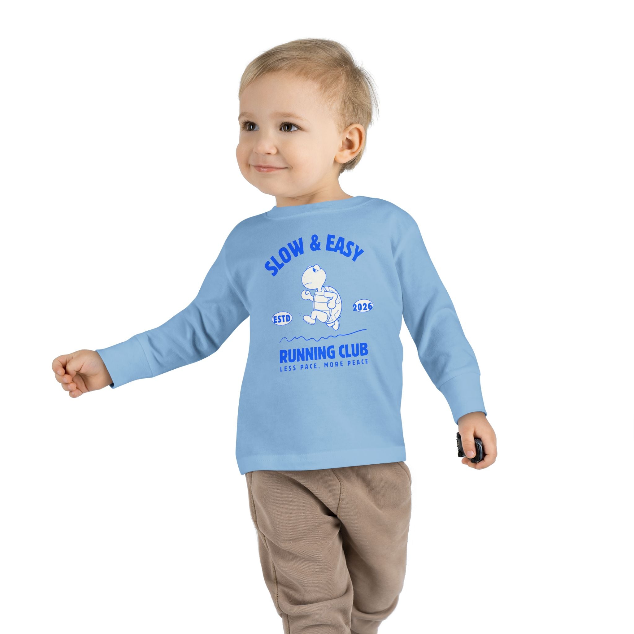 Slow & Easy Running Club Toddler Long Sleeve Tee