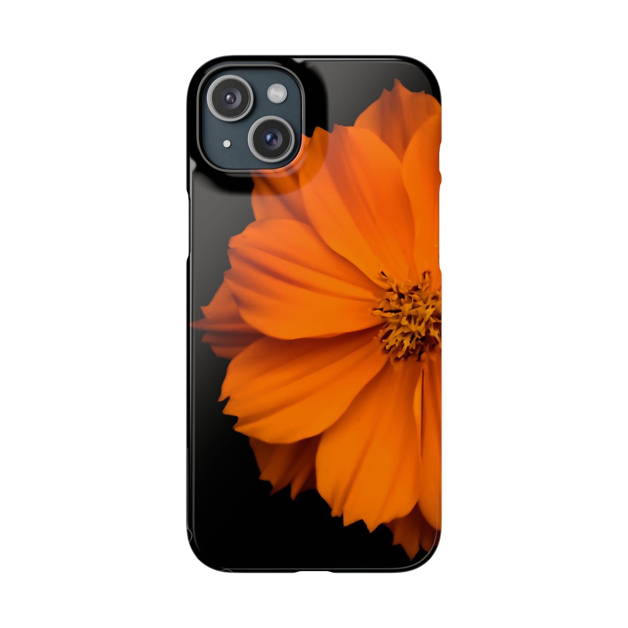 Phone Case - Orange Cosmos Floral Snap Case | Slim Protective Flower Design