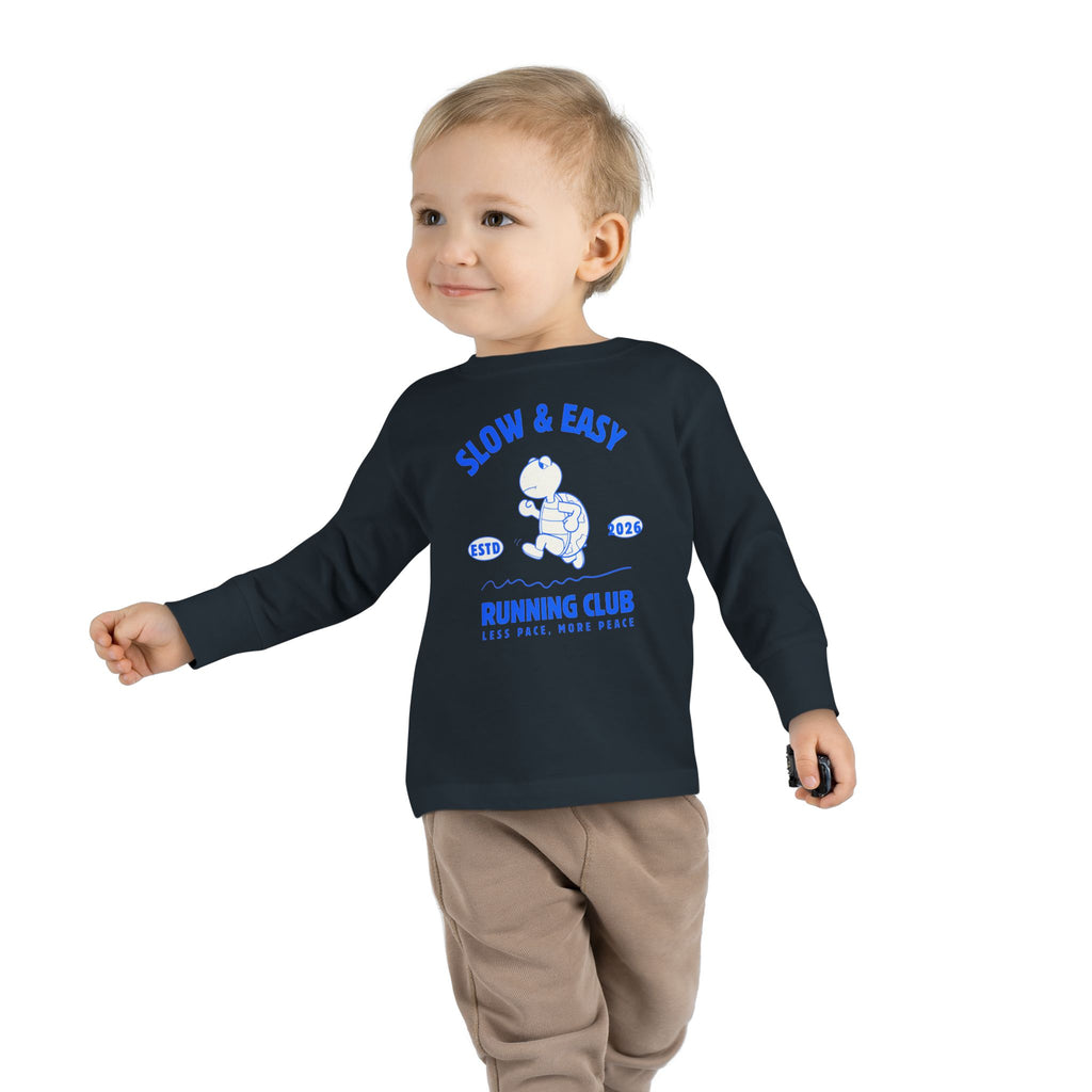 Slow & Easy Running Club Toddler Long Sleeve Tee