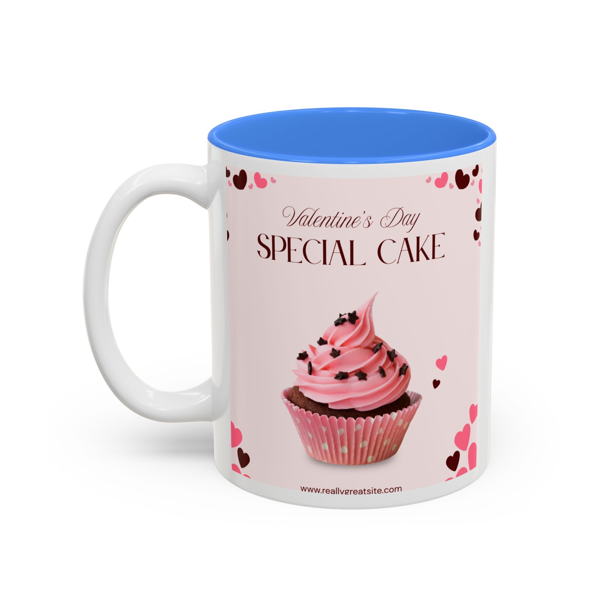 You’re My Sweetheart Cake Mug — Valentine’s Day Pink Cup with Cupcake & Hearts (11oz/15oz)