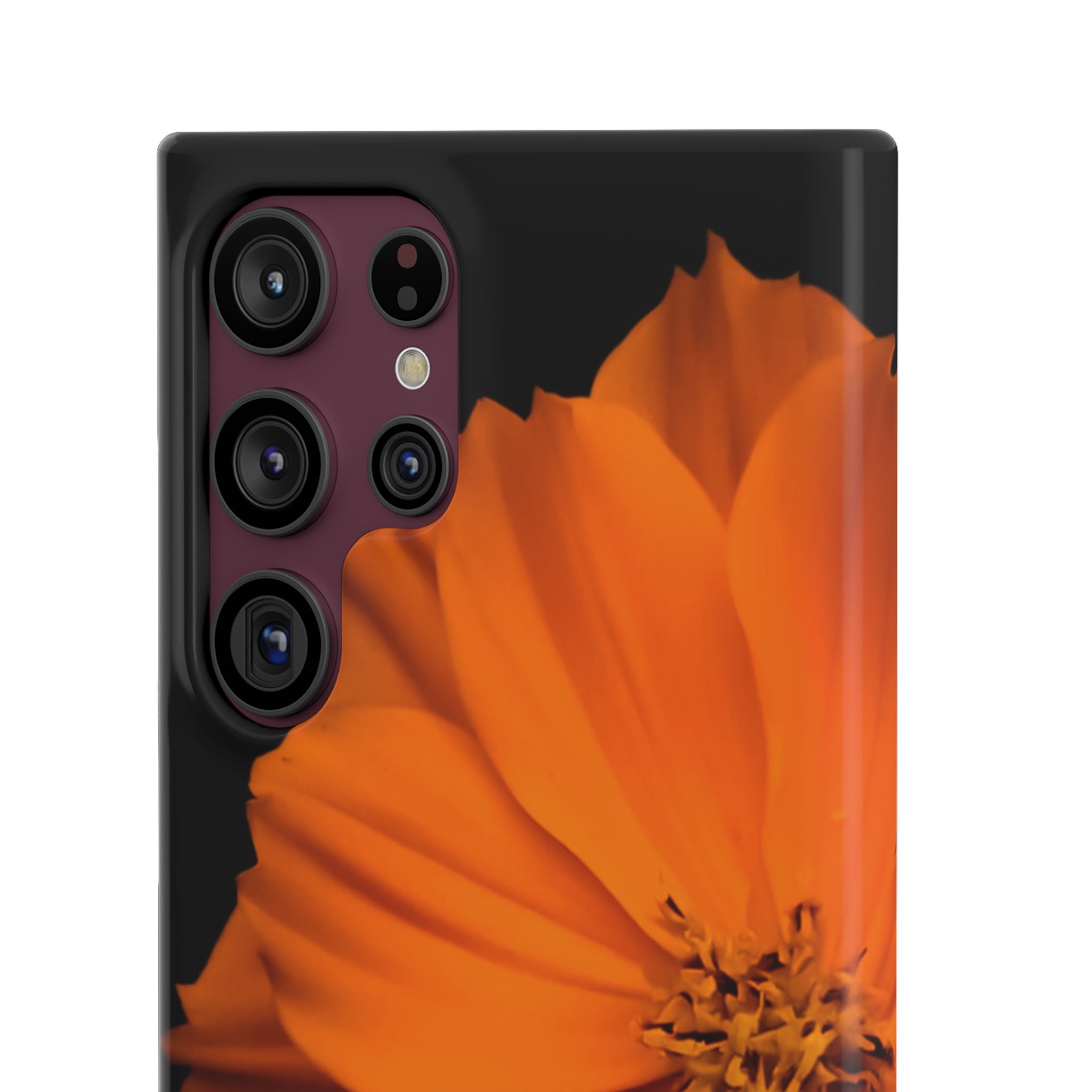Phone Case - Orange Cosmos Floral Snap Case | Slim Protective Flower Design