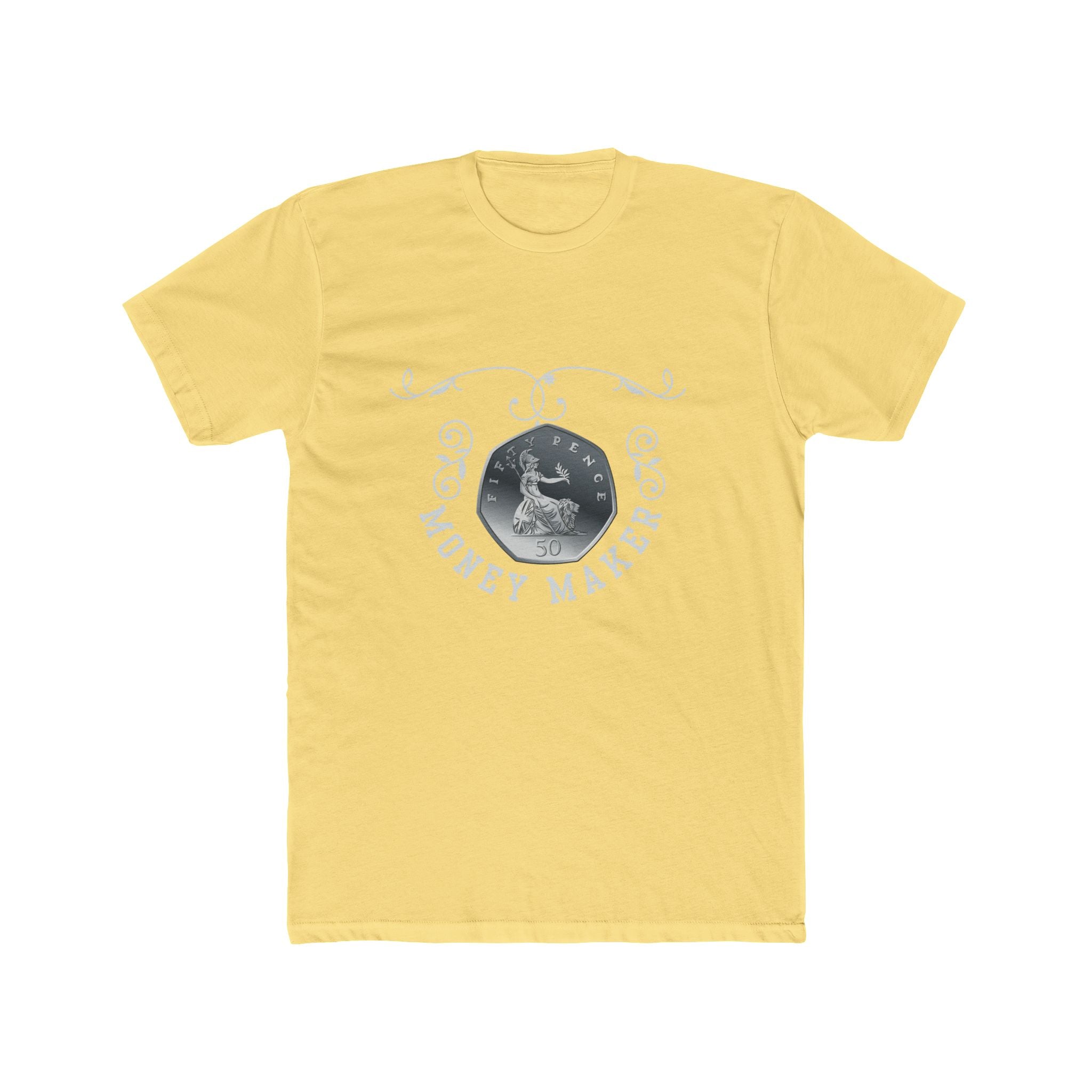 Unisex Crew Tee — ‘Money Makes the World Go Round’ Vintage Coin Graphic