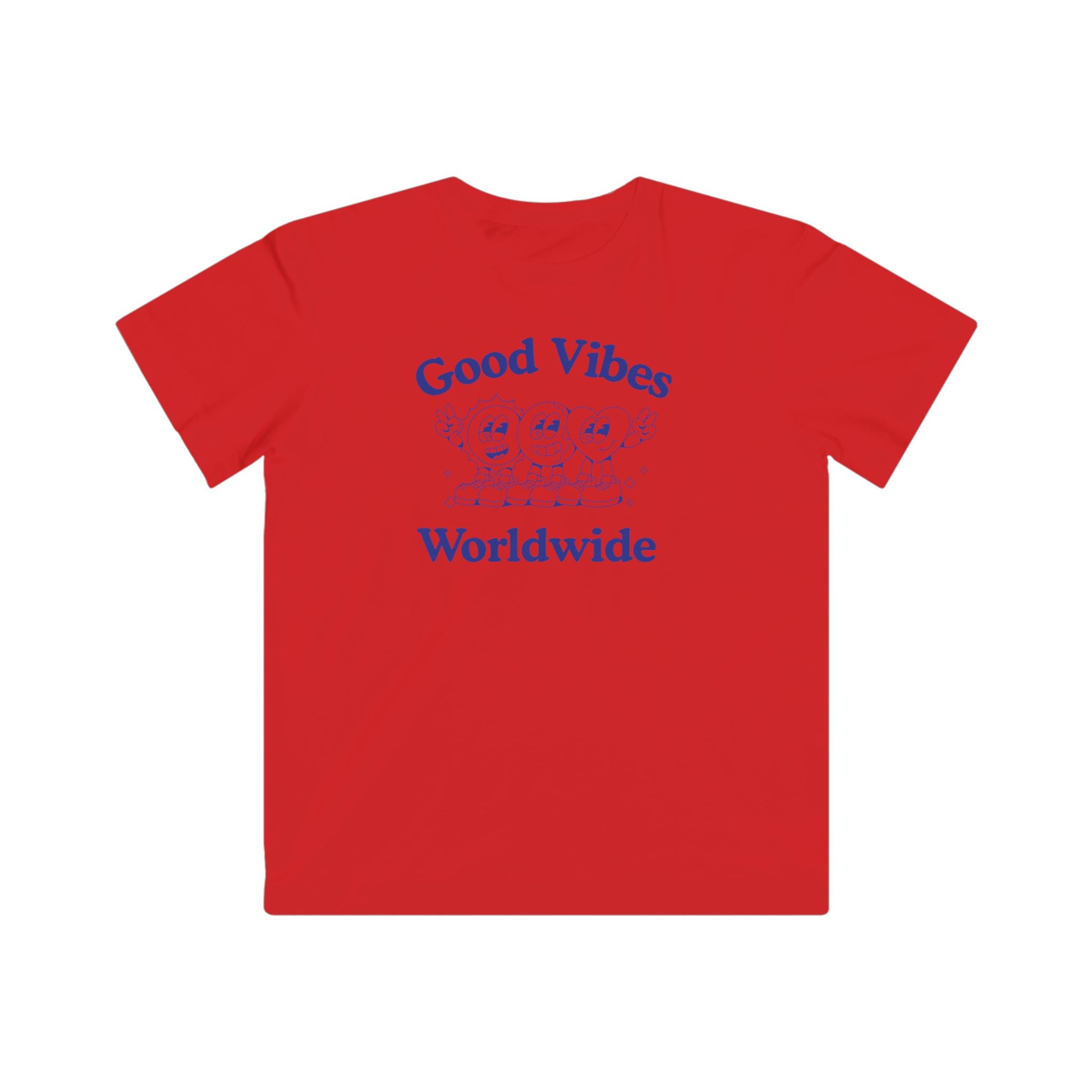 Kids "Good Vibes Worldwide" Tee — Cute Surfing Characters Children’s T-Shirt