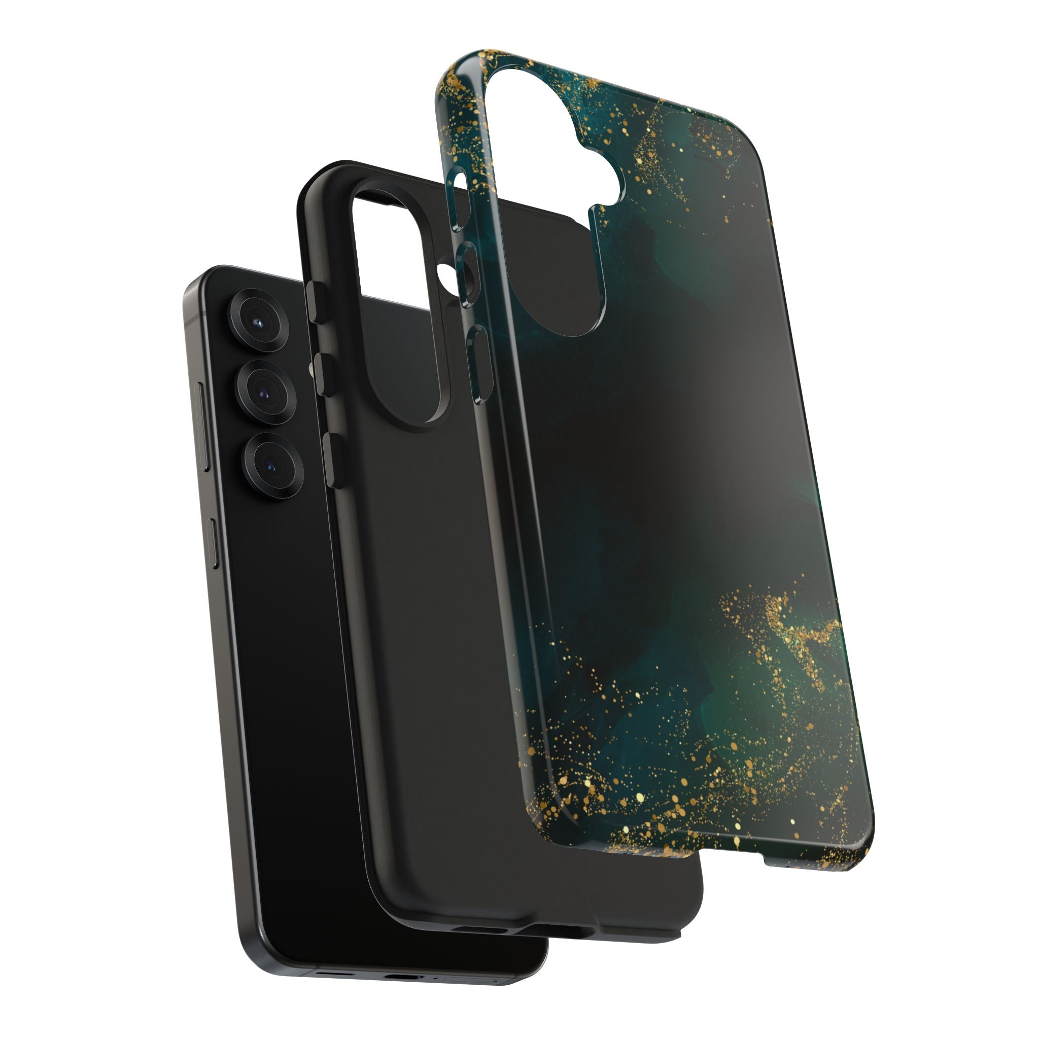 Tough Phone Case — Emerald Marble with Gold Flecks