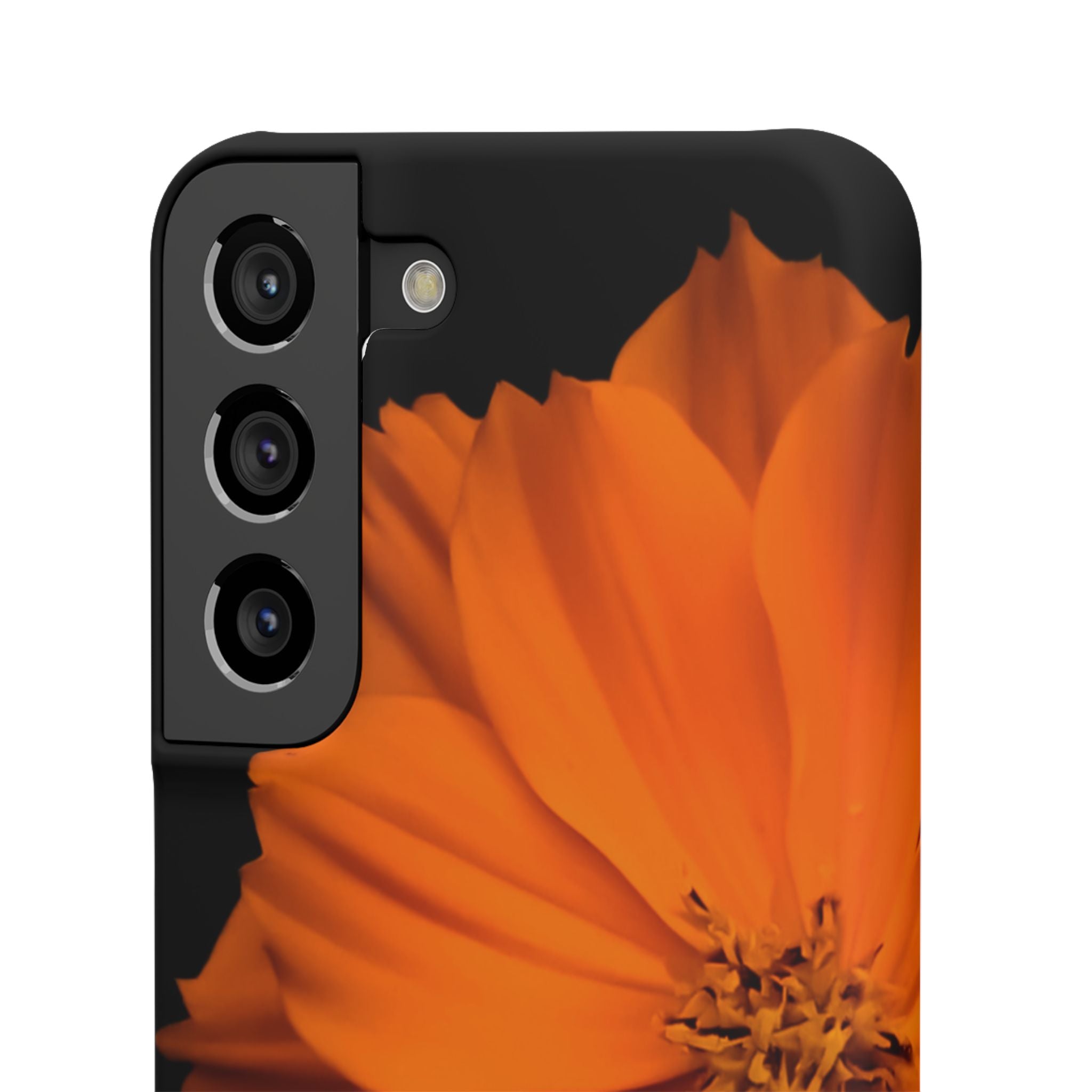 Phone Case - Orange Cosmos Floral Snap Case | Slim Protective Flower Design