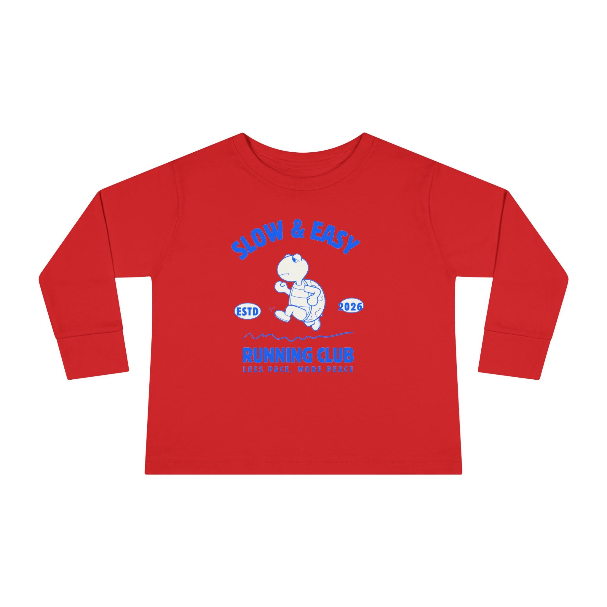 Slow & Easy Running Club Toddler Long Sleeve Tee