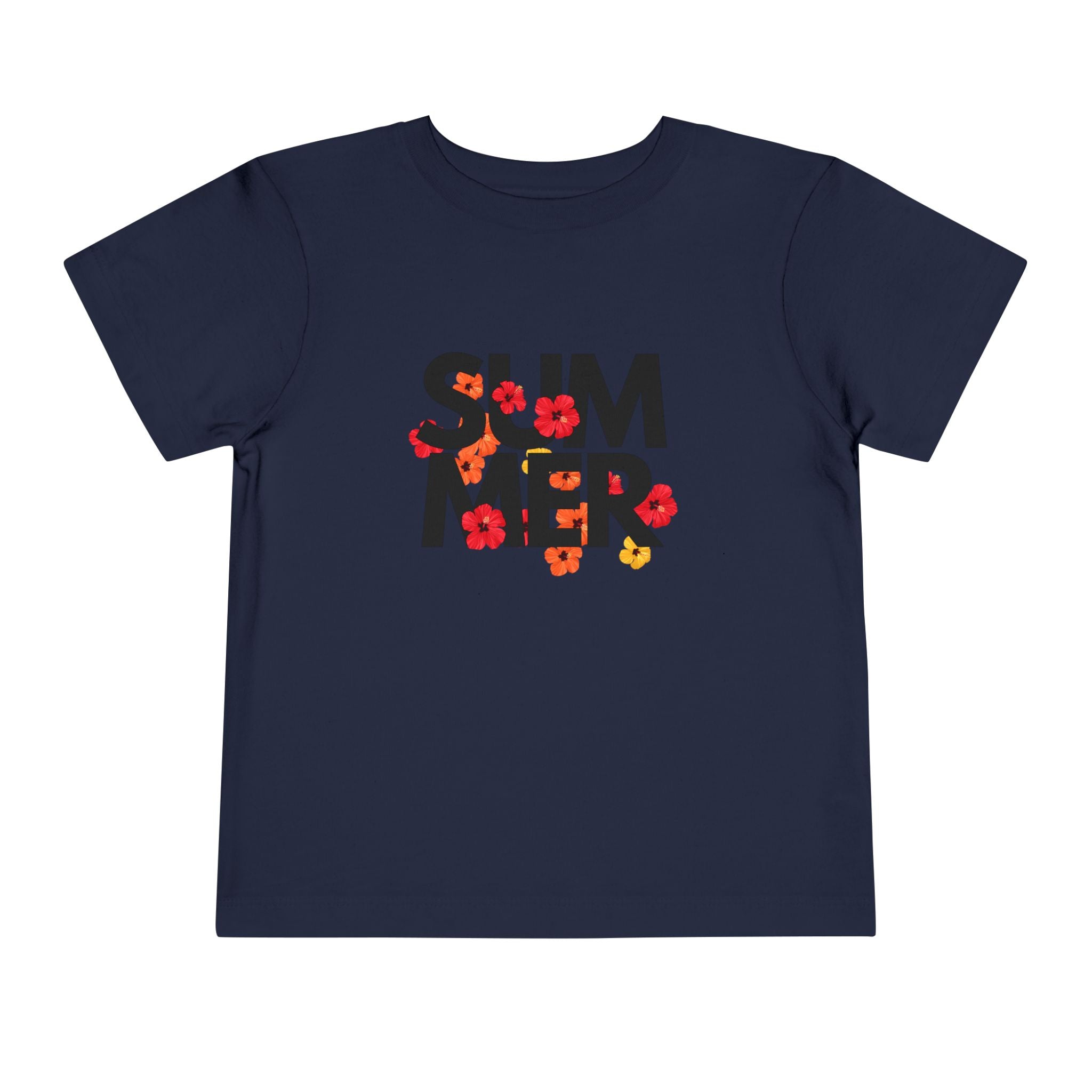 Toddler Tee - "SUMMER" Floral Letters Kids T‑Shirt