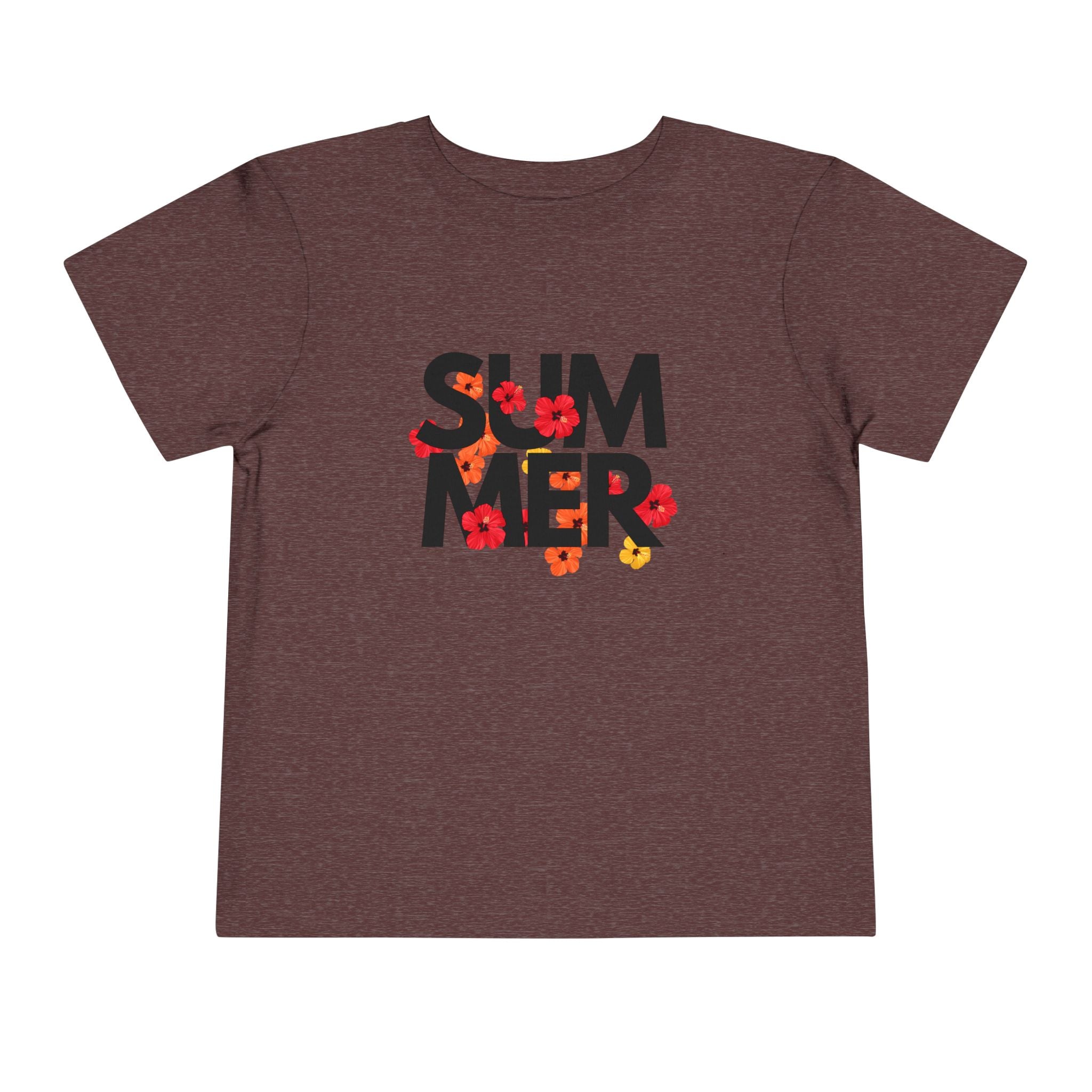 Toddler Tee - "SUMMER" Floral Letters Kids T‑Shirt